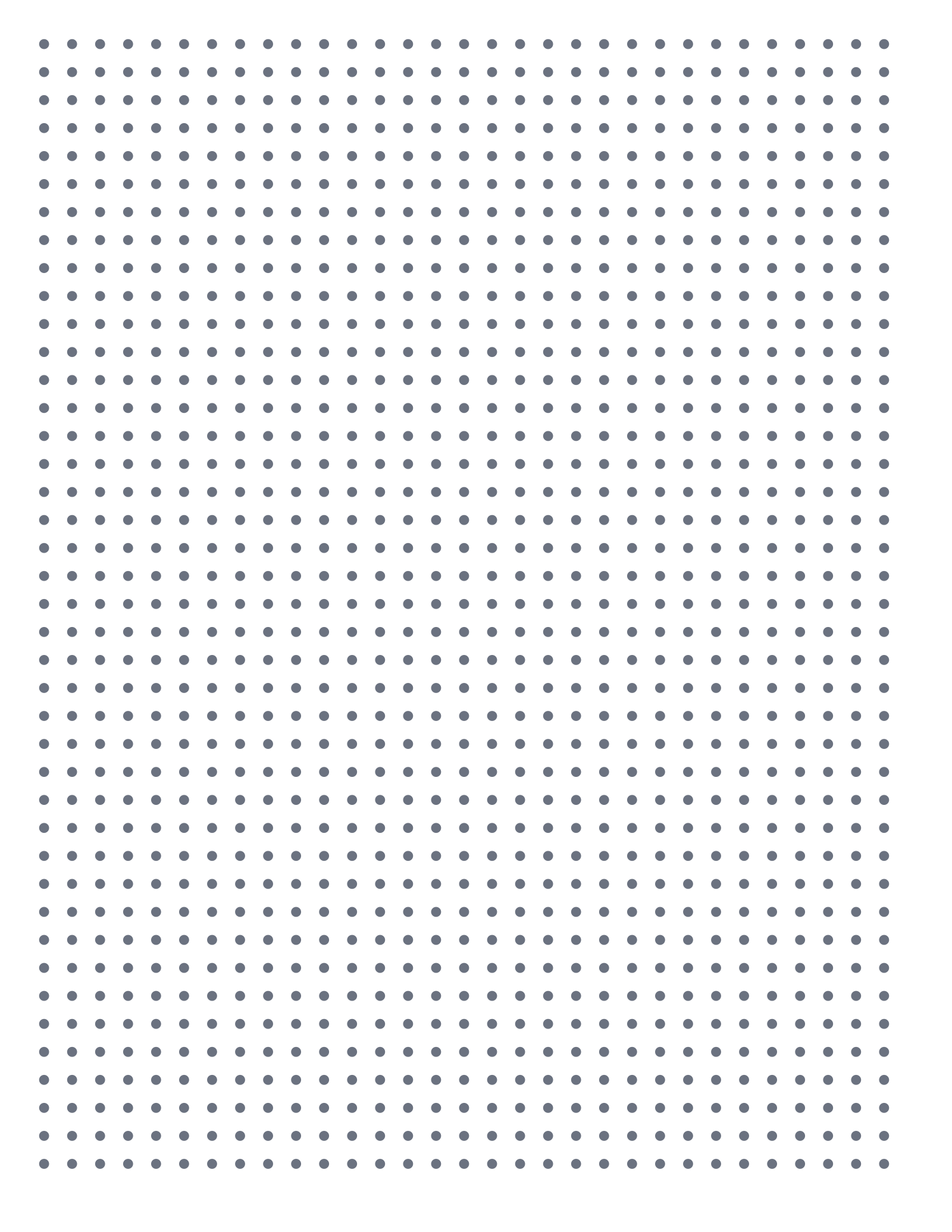 Dot Paper — 0.25 in Letter (Portrait)