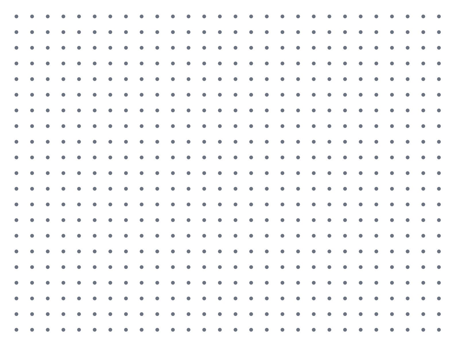 Dot Paper — 0.375 in Letter (Landscape)