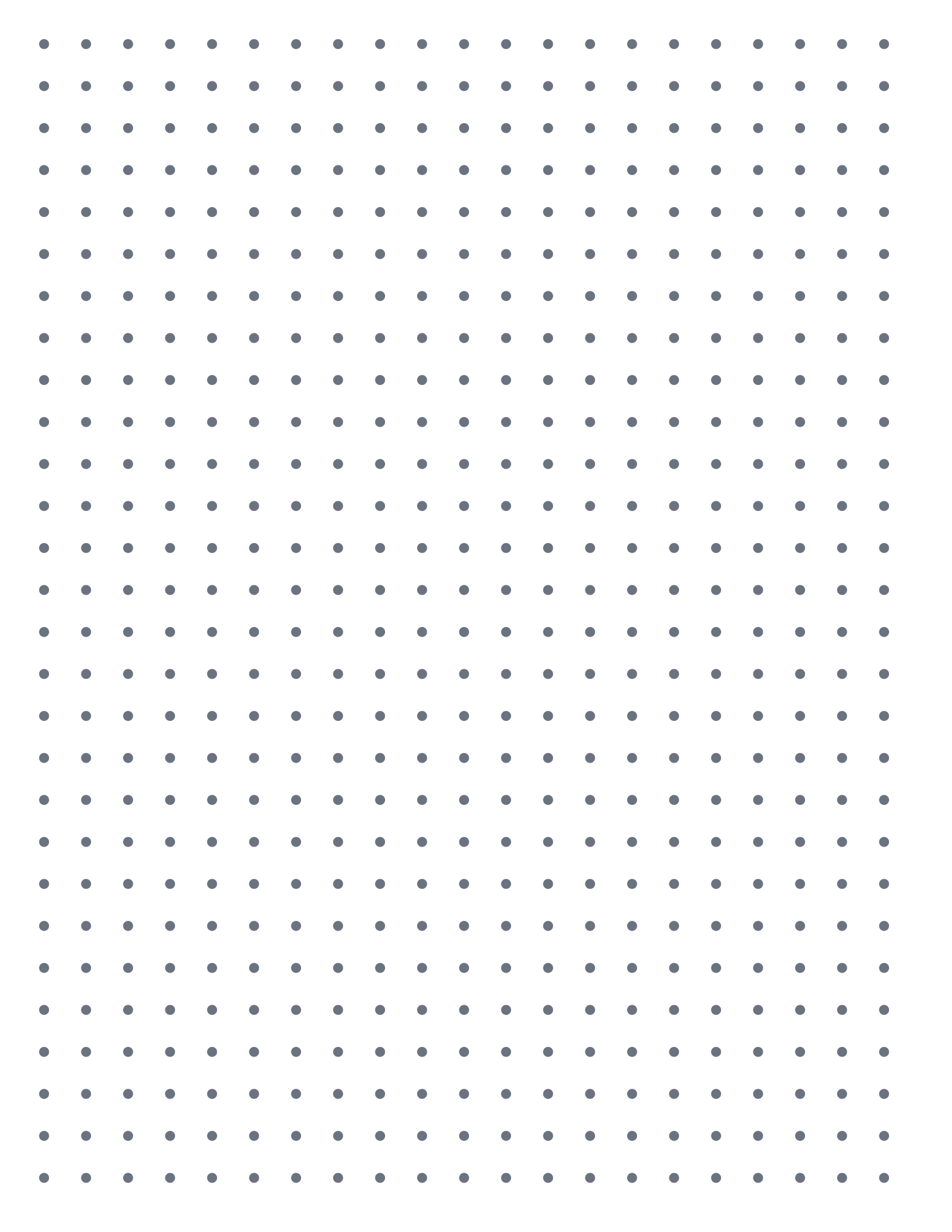 Dot Paper — 0.375 in Letter (Portrait)