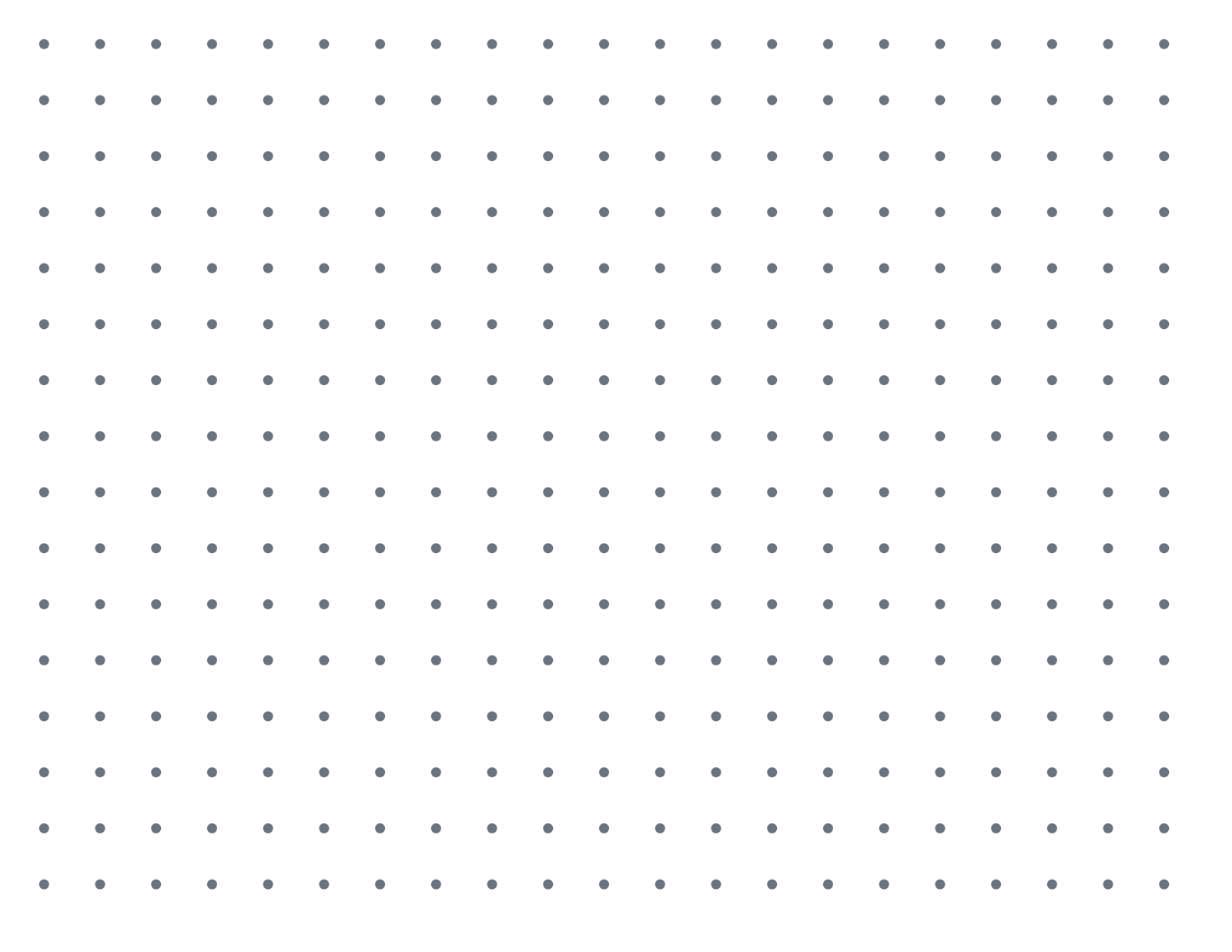 Dot Paper — 0.5 in Letter (Landscape)