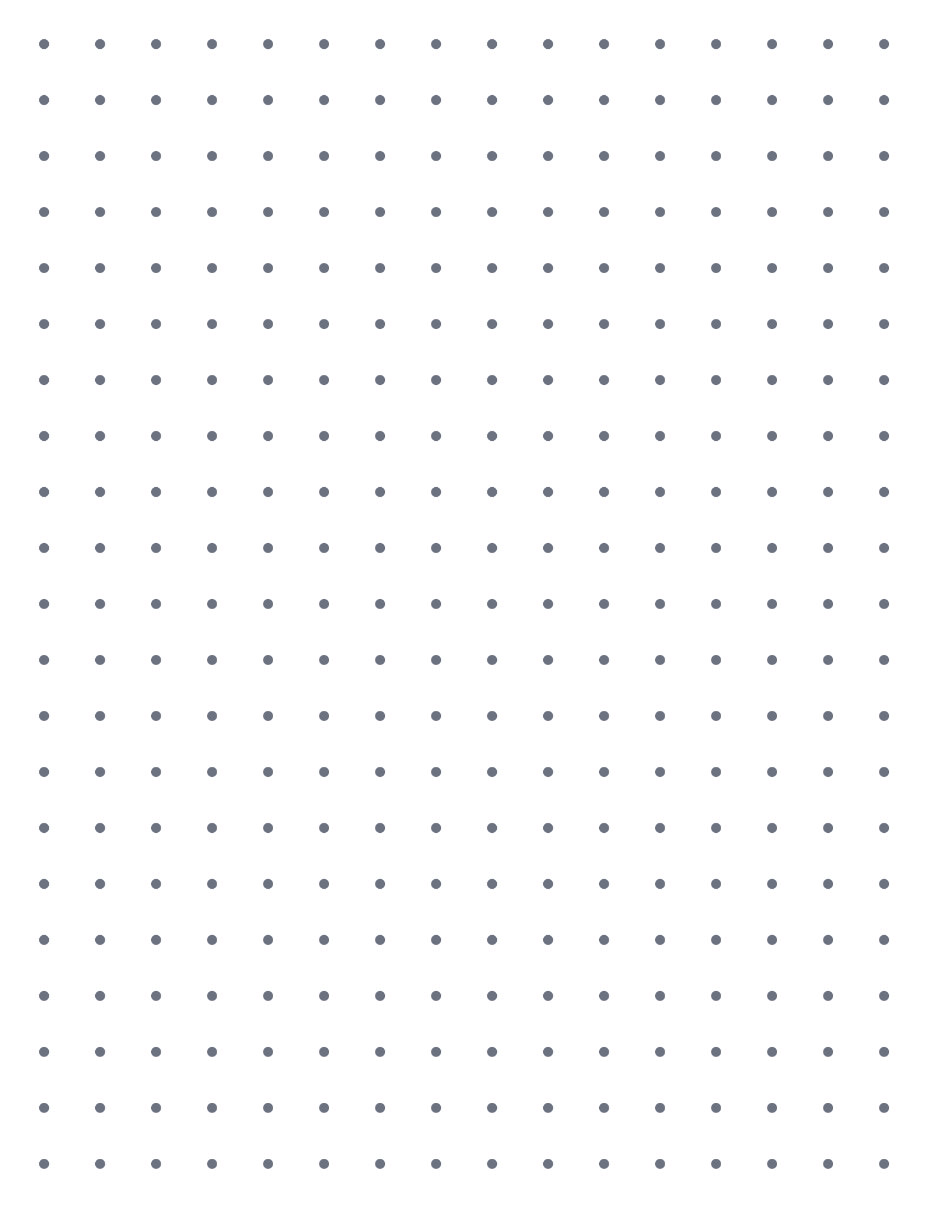 Dot Paper — 0.5 in Letter (Portrait)