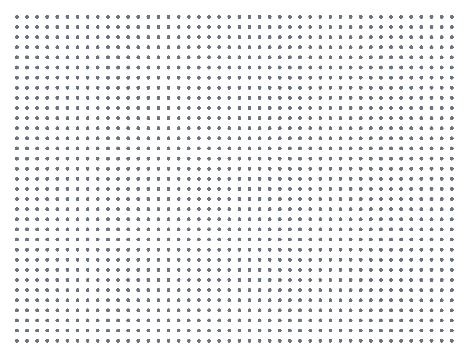 Dot Paper — 6 mm Letter (Landscape)