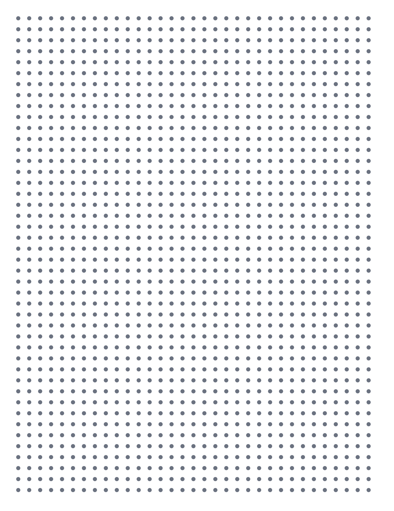 Dot Paper — 6 mm Letter (Portrait)