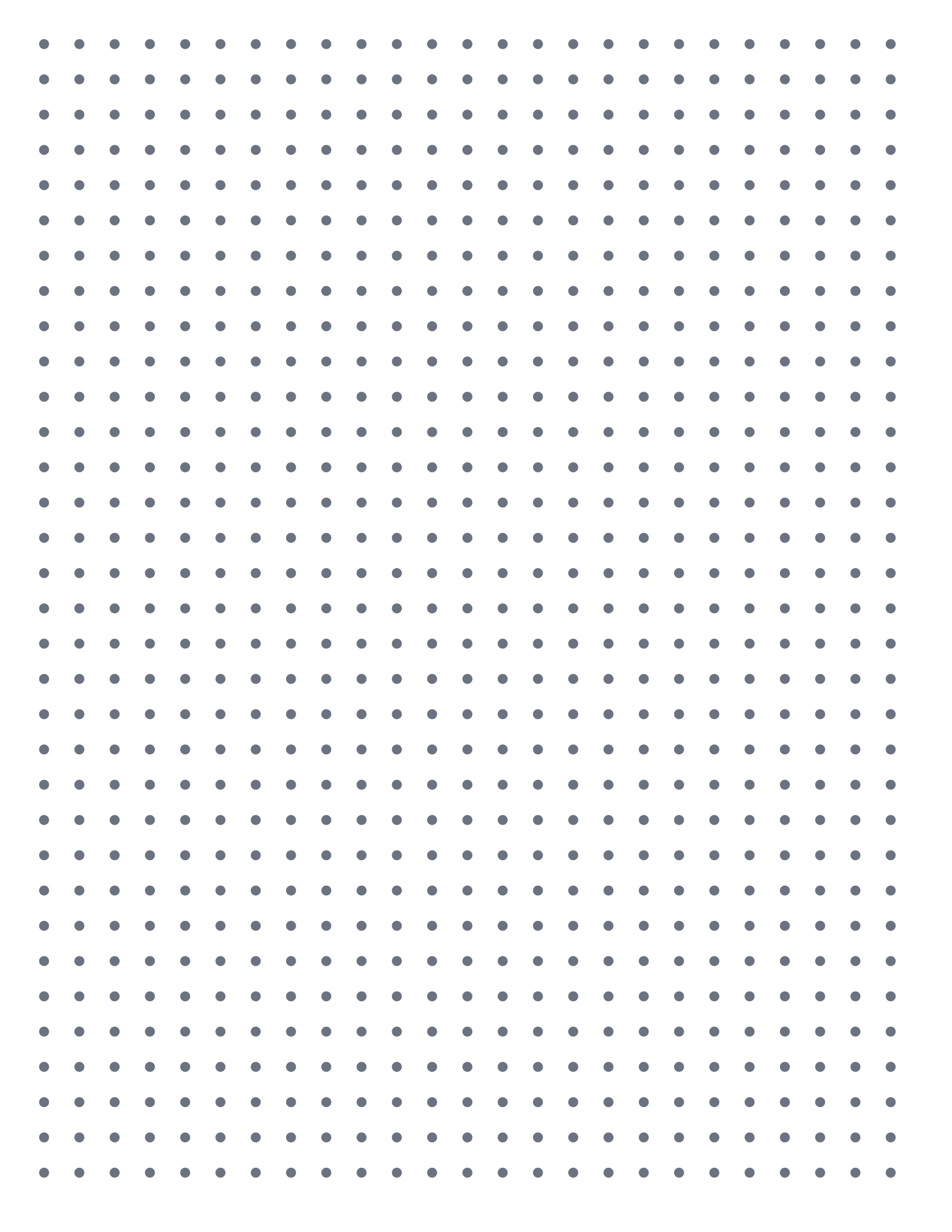 Dot Paper — 8 mm Letter (Portrait)