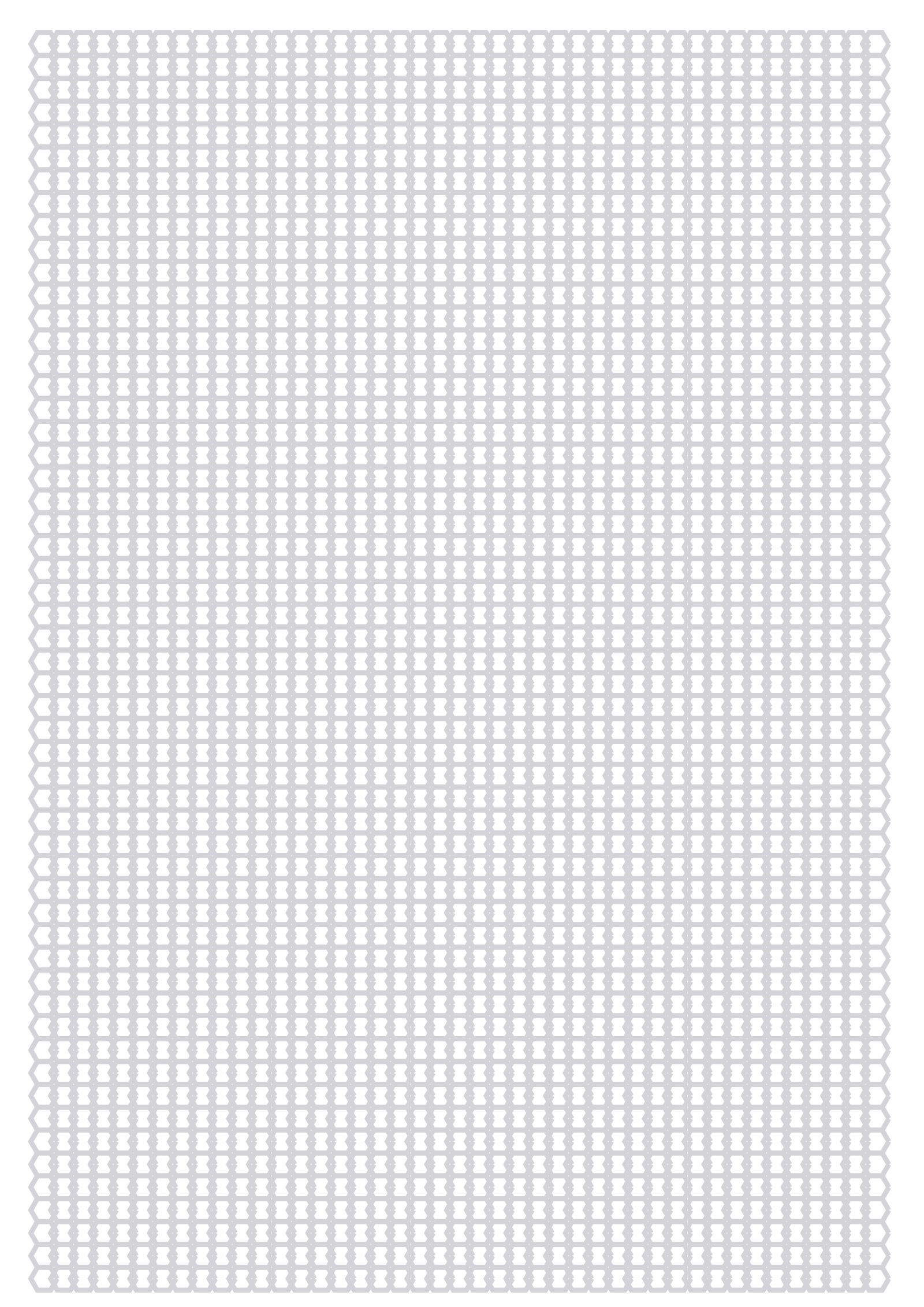 Hex Paper — 3 mm A4 (Portrait)