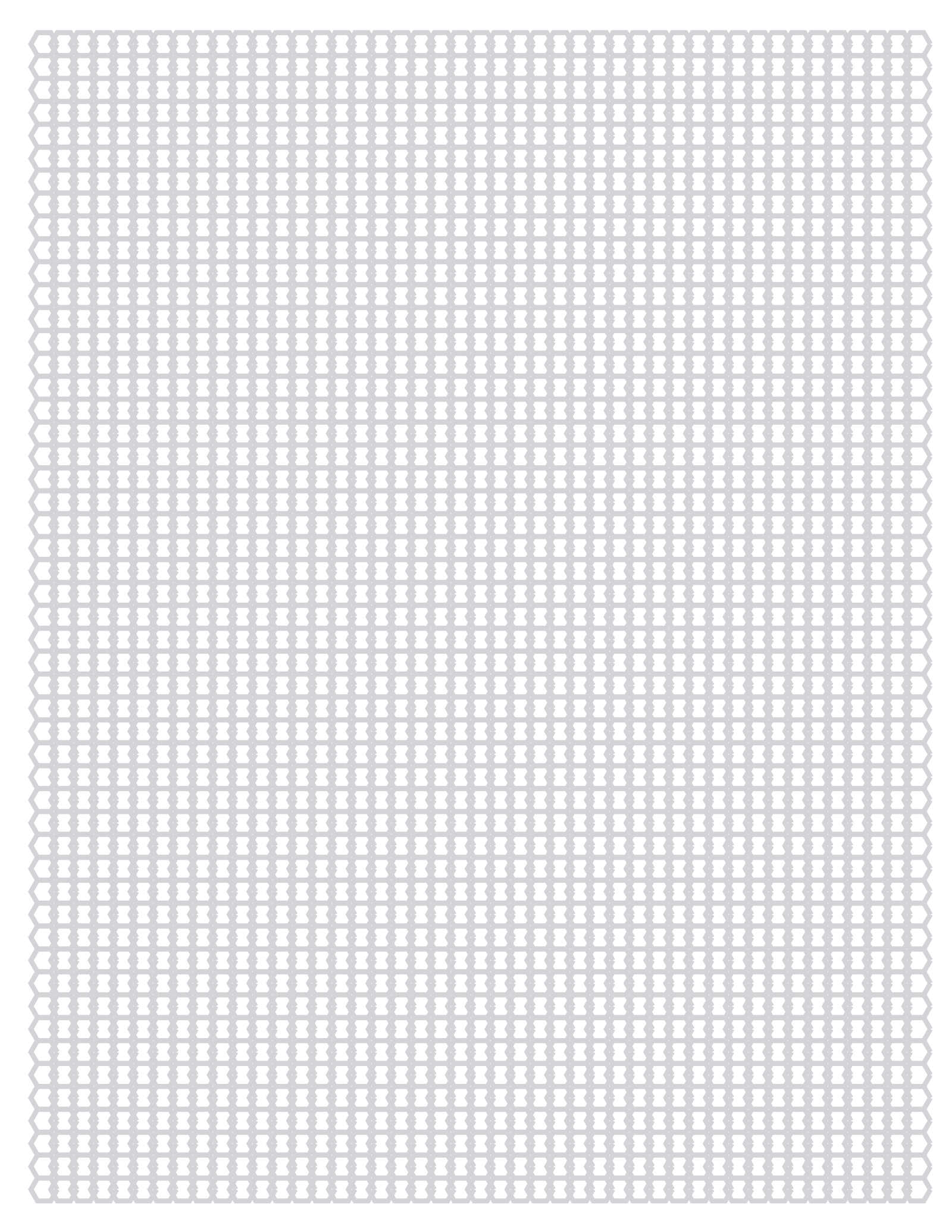 Hex Paper — 3 mm Letter (Portrait)