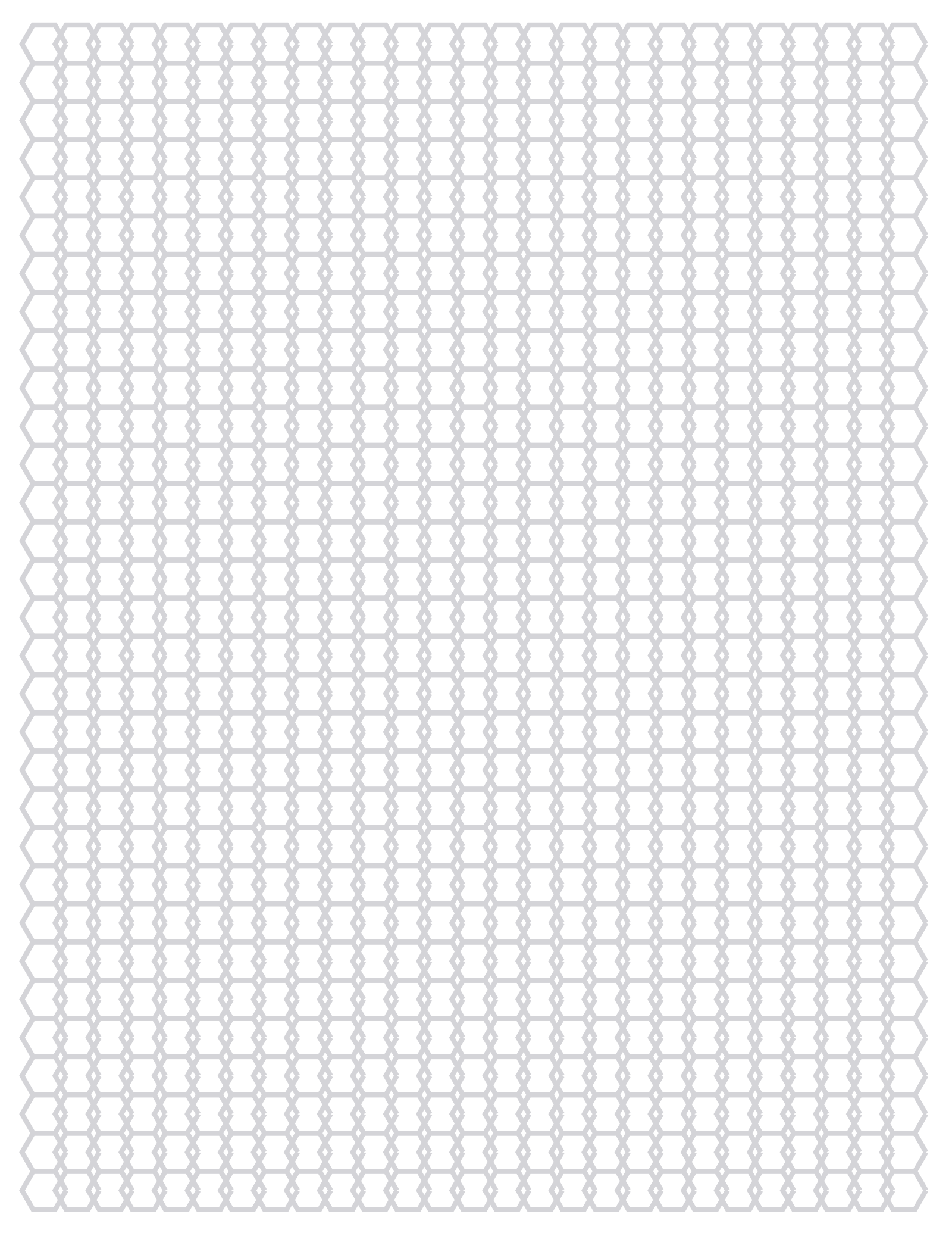 Hex Paper — 5 mm Letter (Portrait)