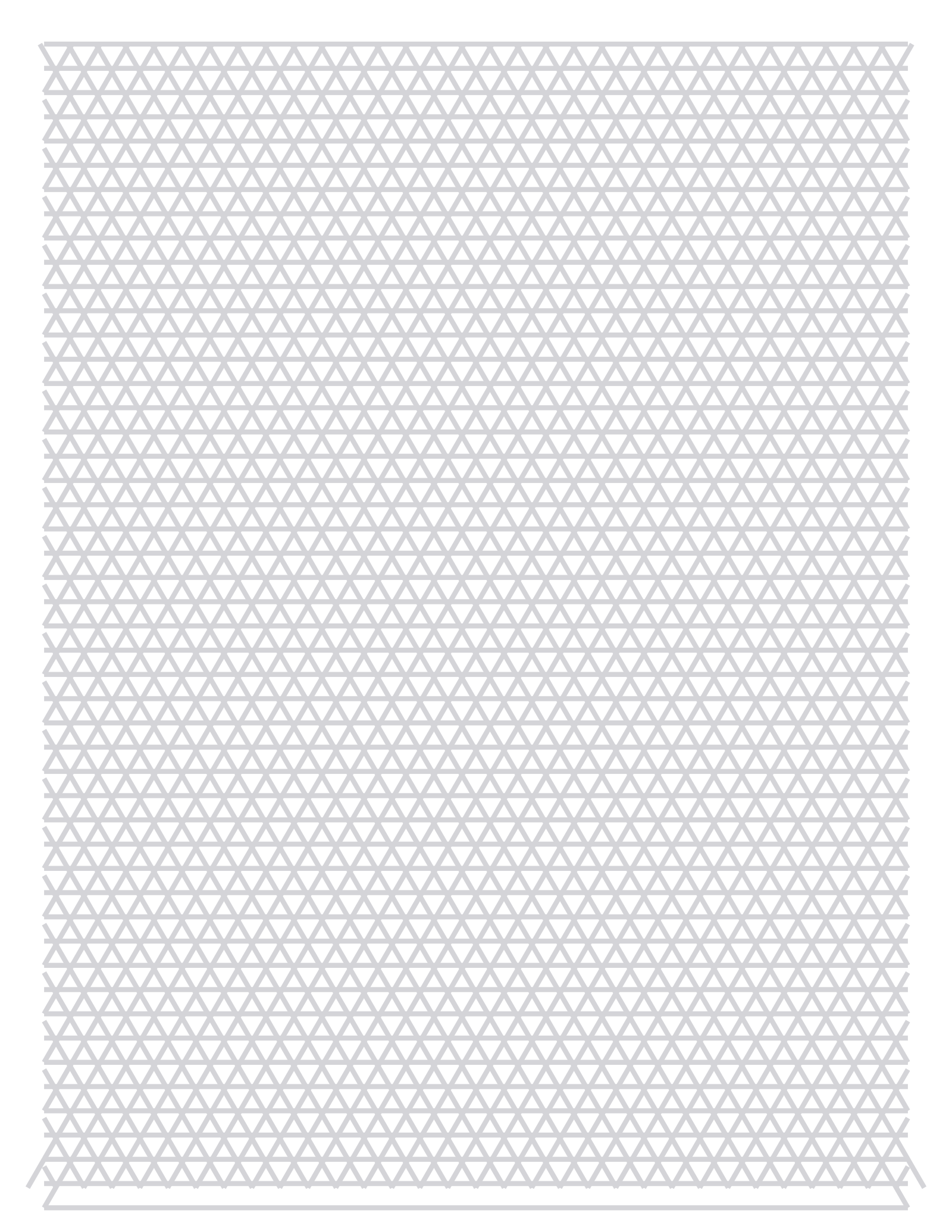 Isometric Paper — 0.25 in Letter (Portrait)