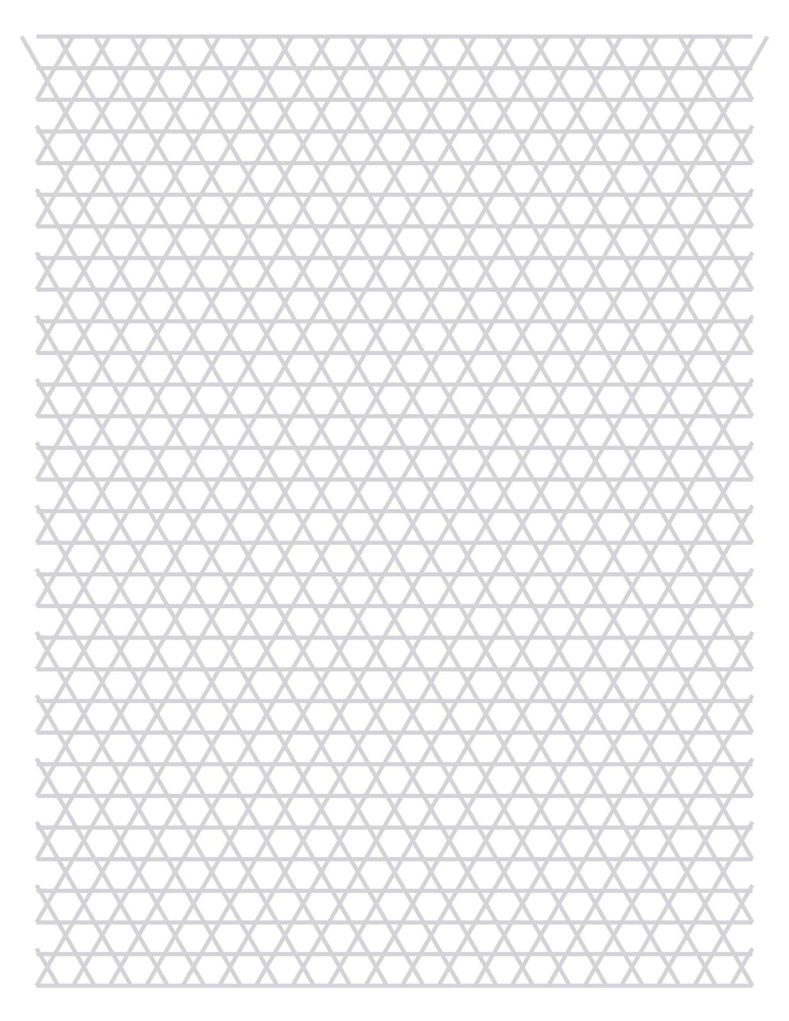 Isometric Paper — 10 mm Letter (Portrait)