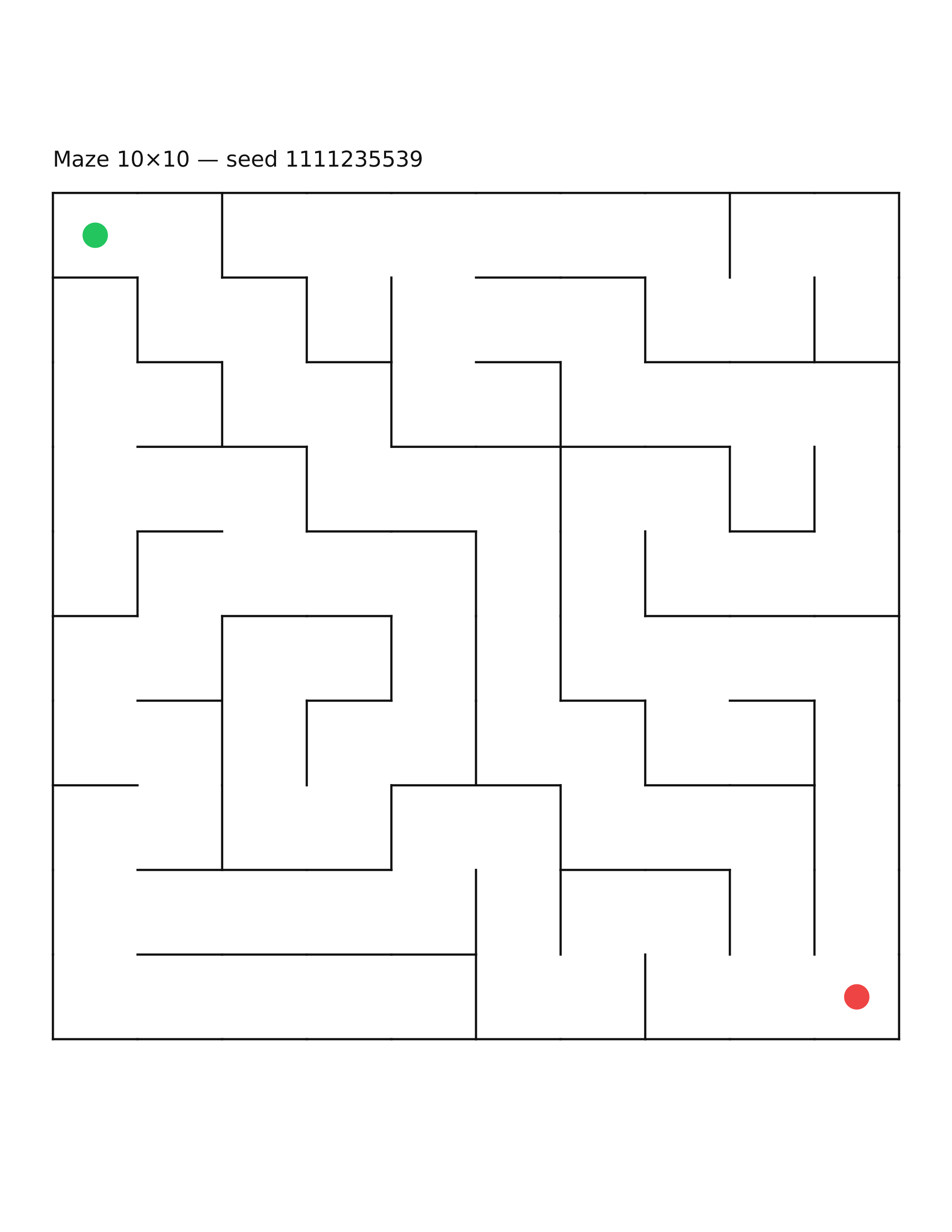 Maze 10×10 #12