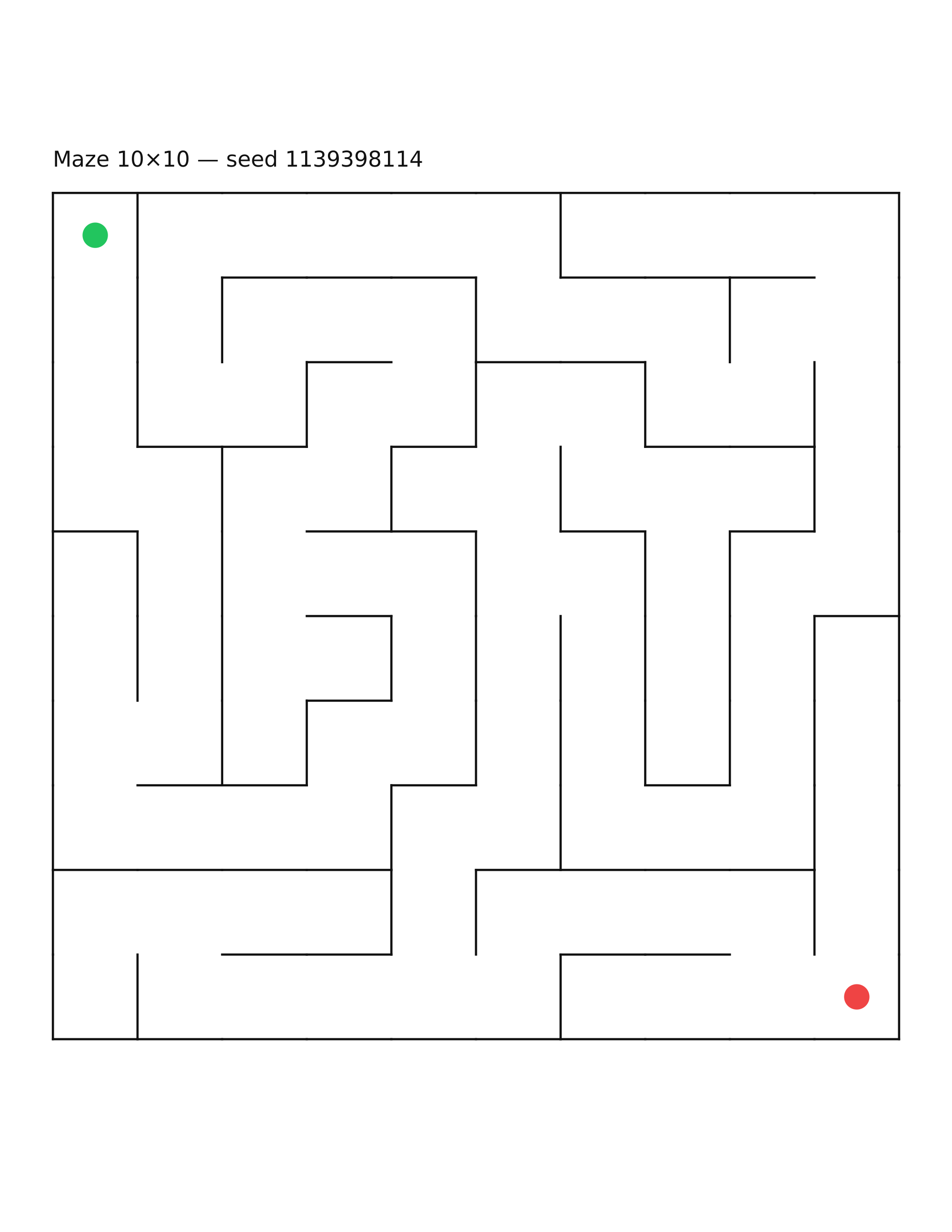 Maze 10×10 #12