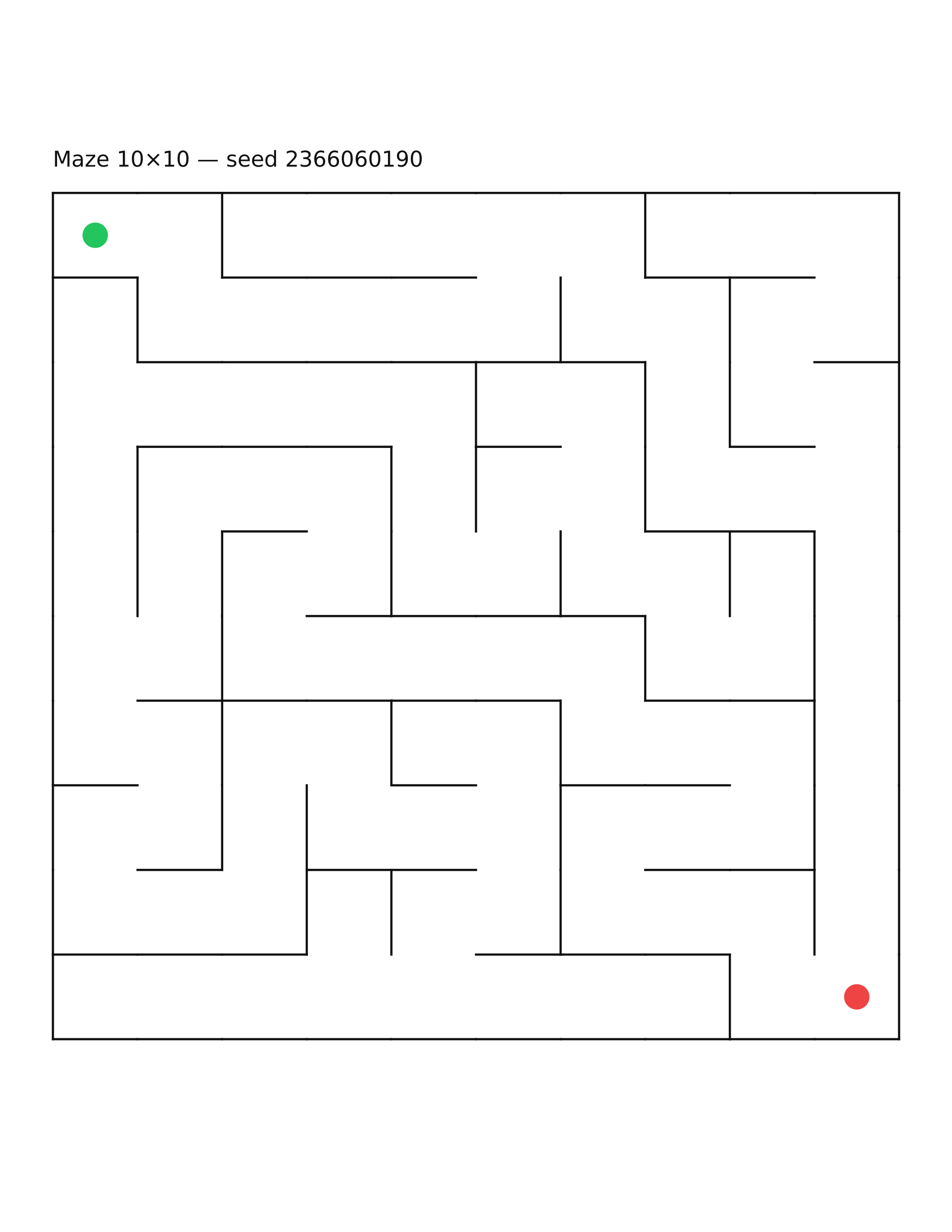 Maze 10×10 #12