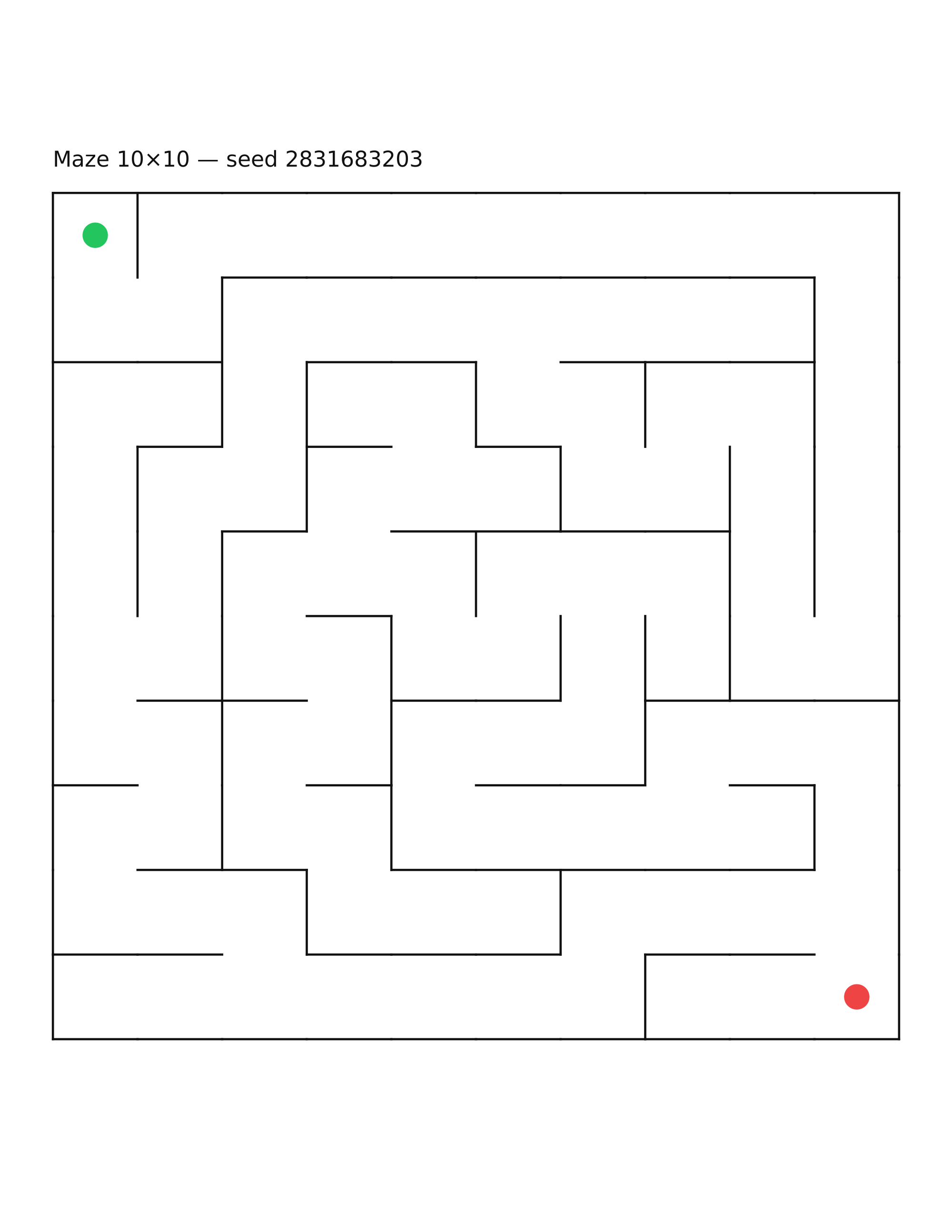 Maze 10×10 #18