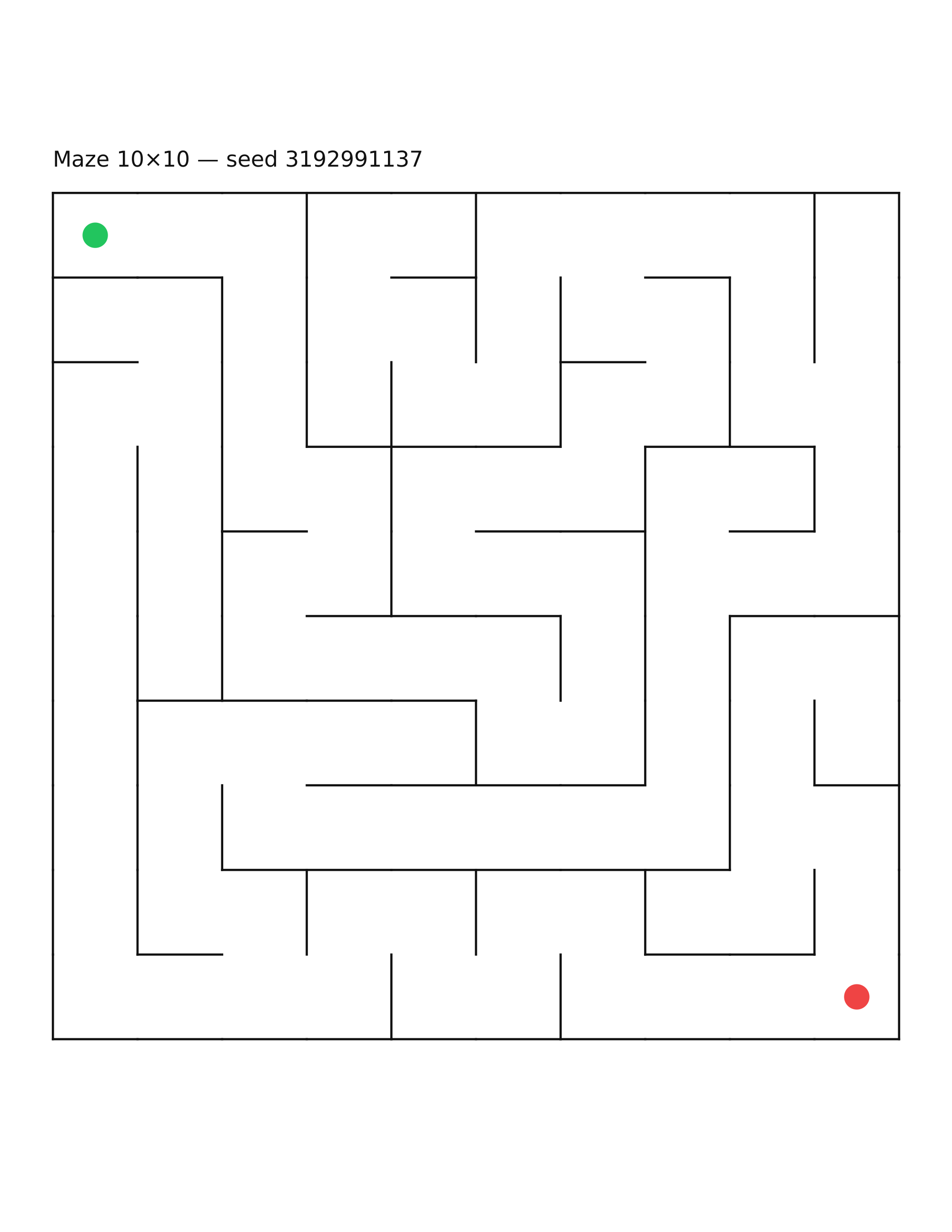 Maze 10×10 #19