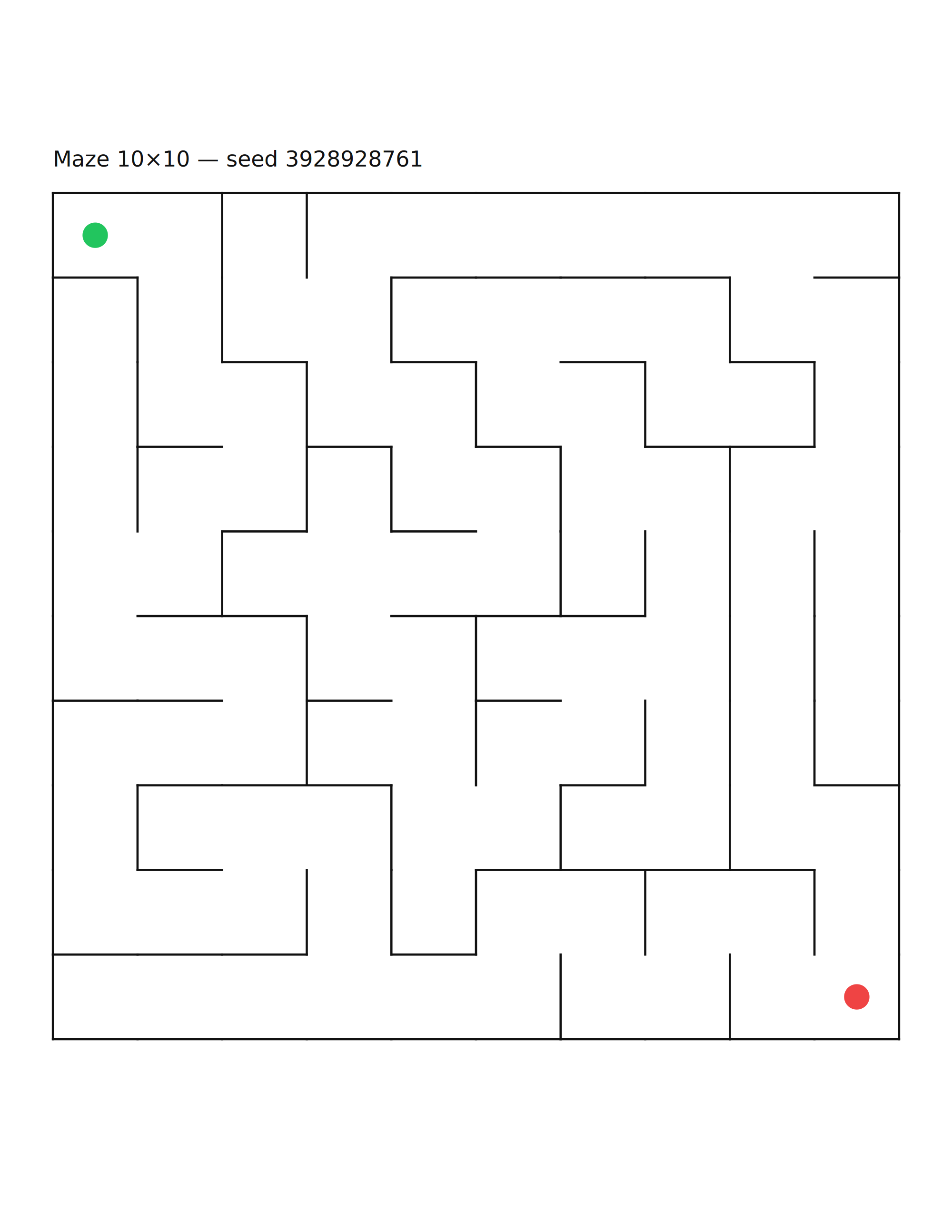 Maze 10×10 #1