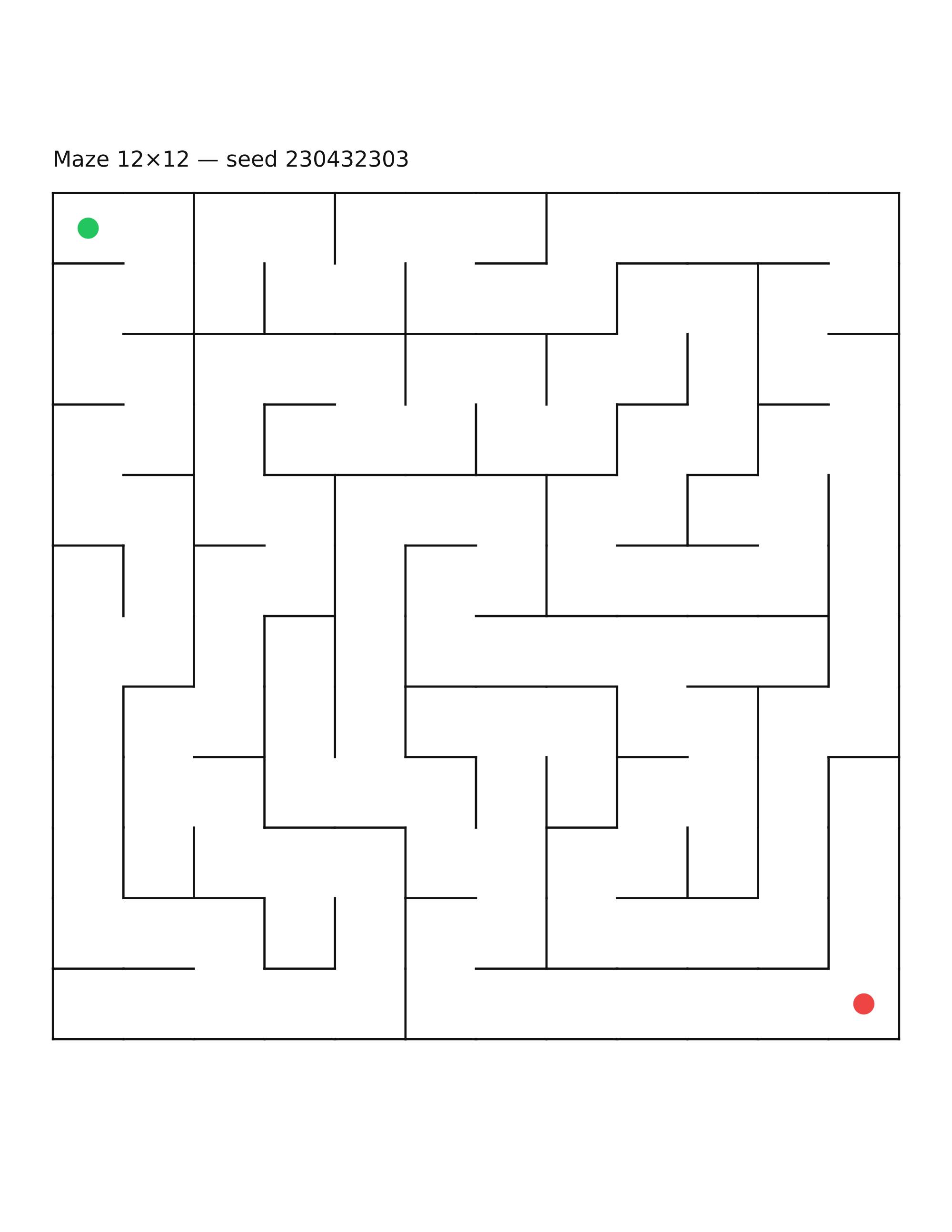 Maze 12×12 #17