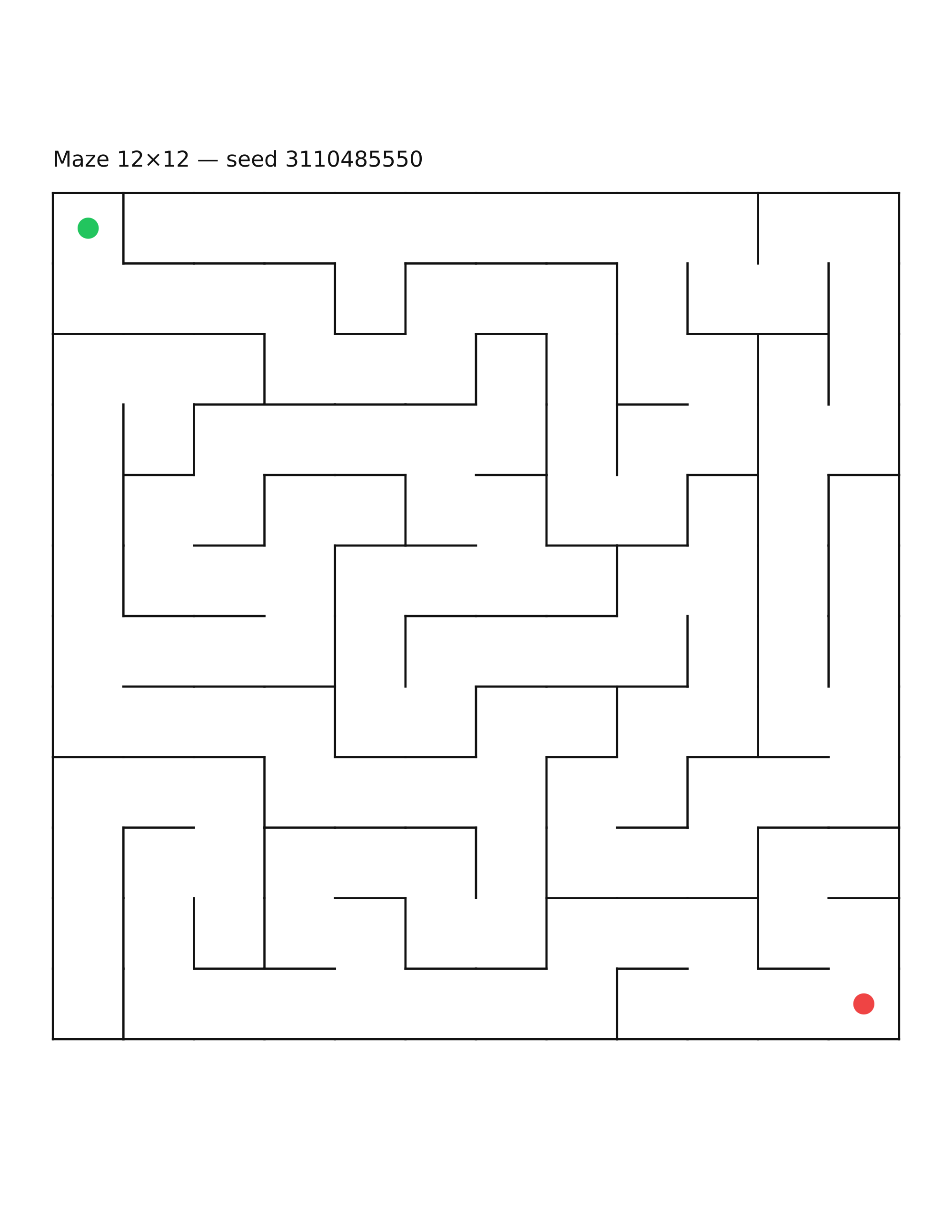 Maze 12×12 #6