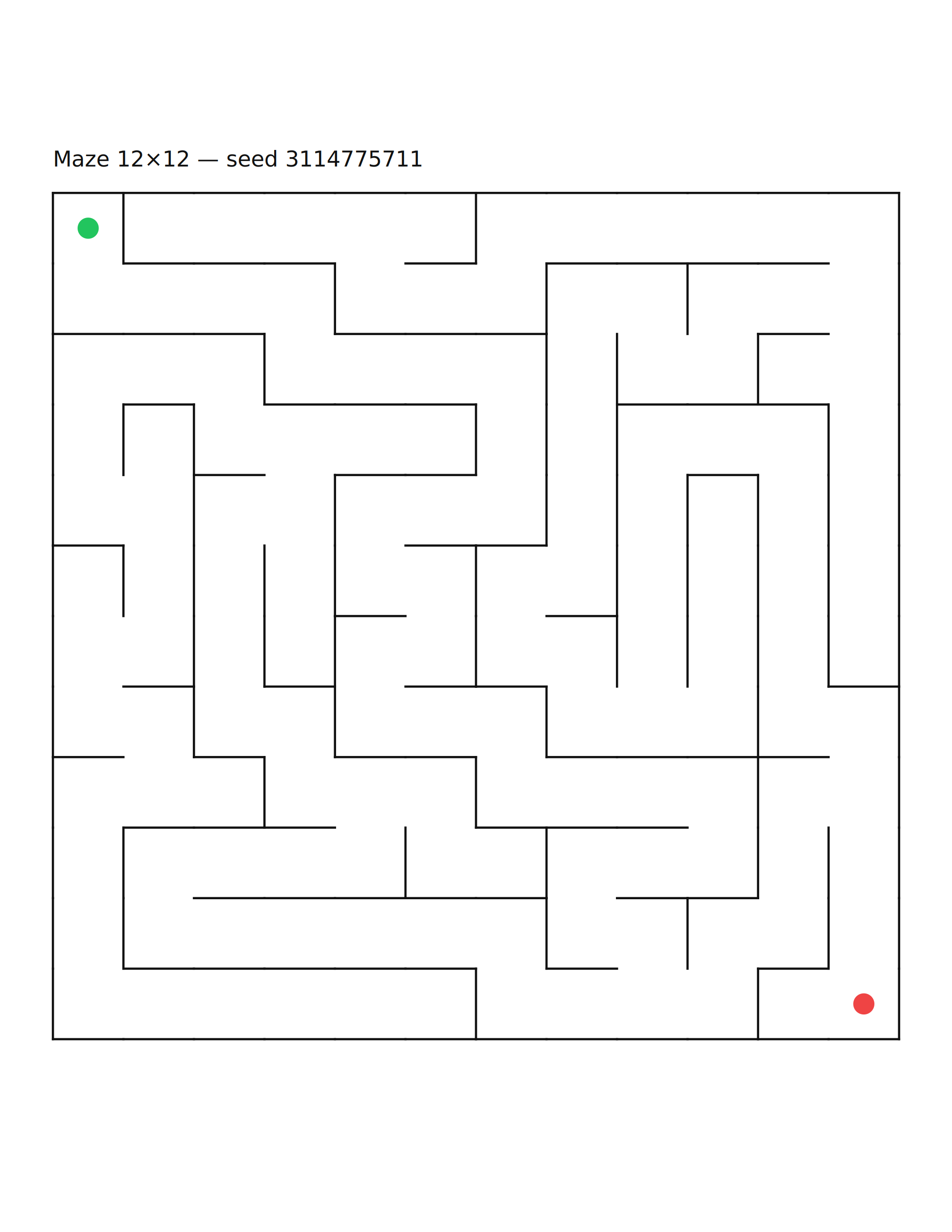 Maze 12×12 #1