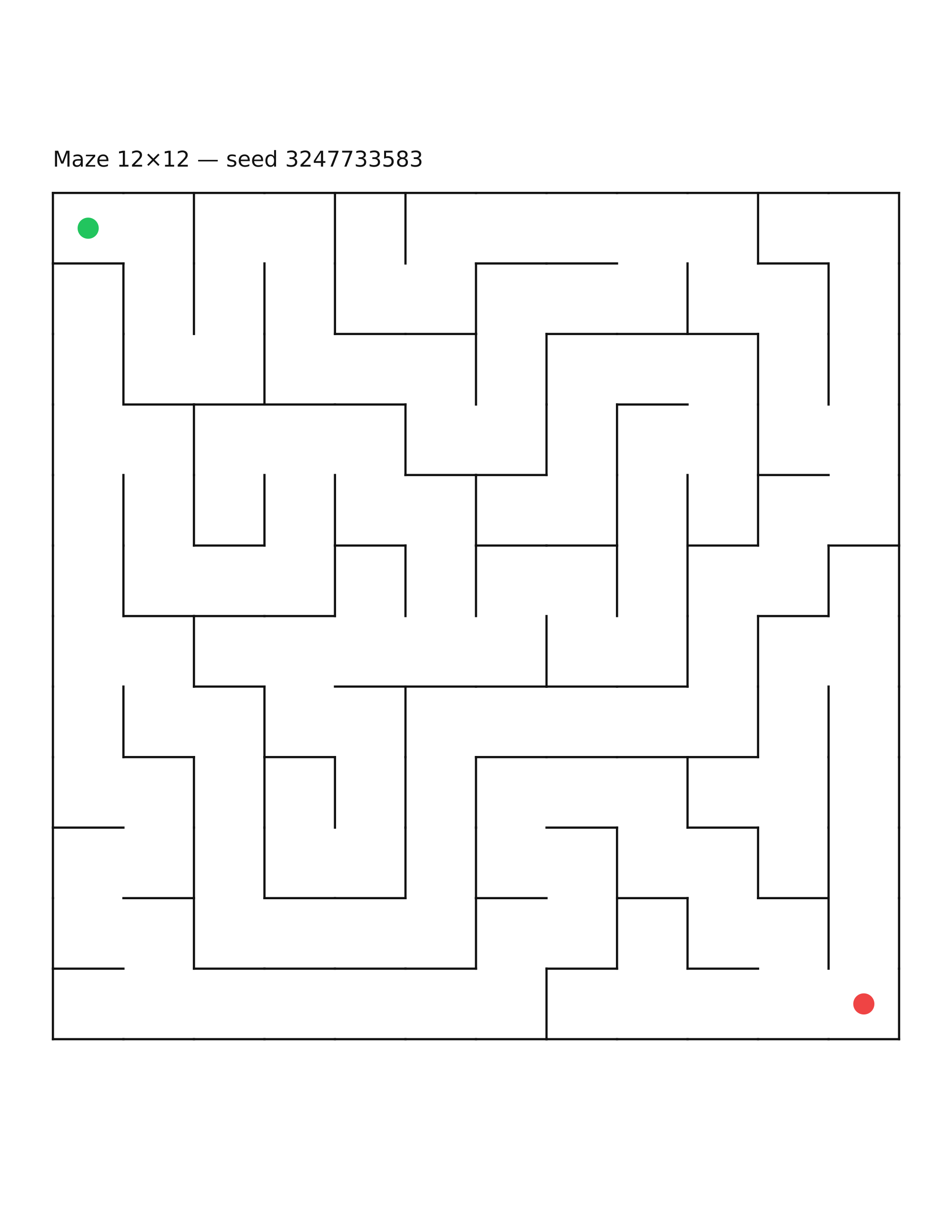 Maze 12×12 #21