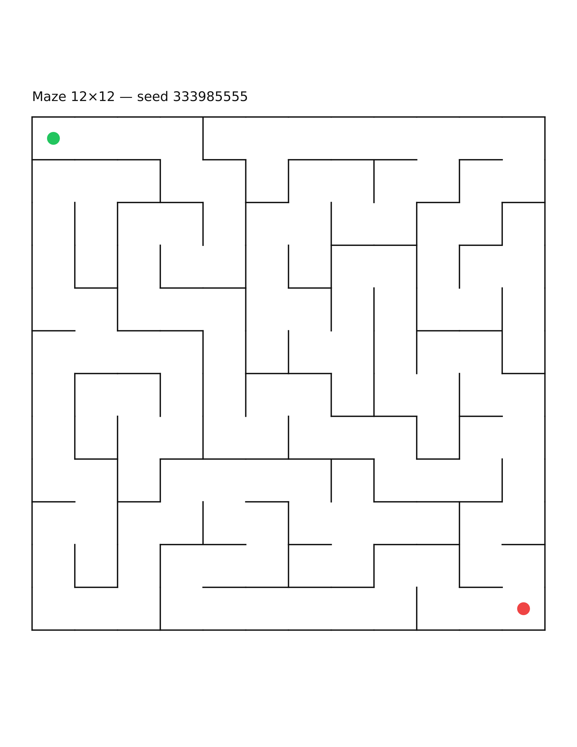 Maze 12×12 #9