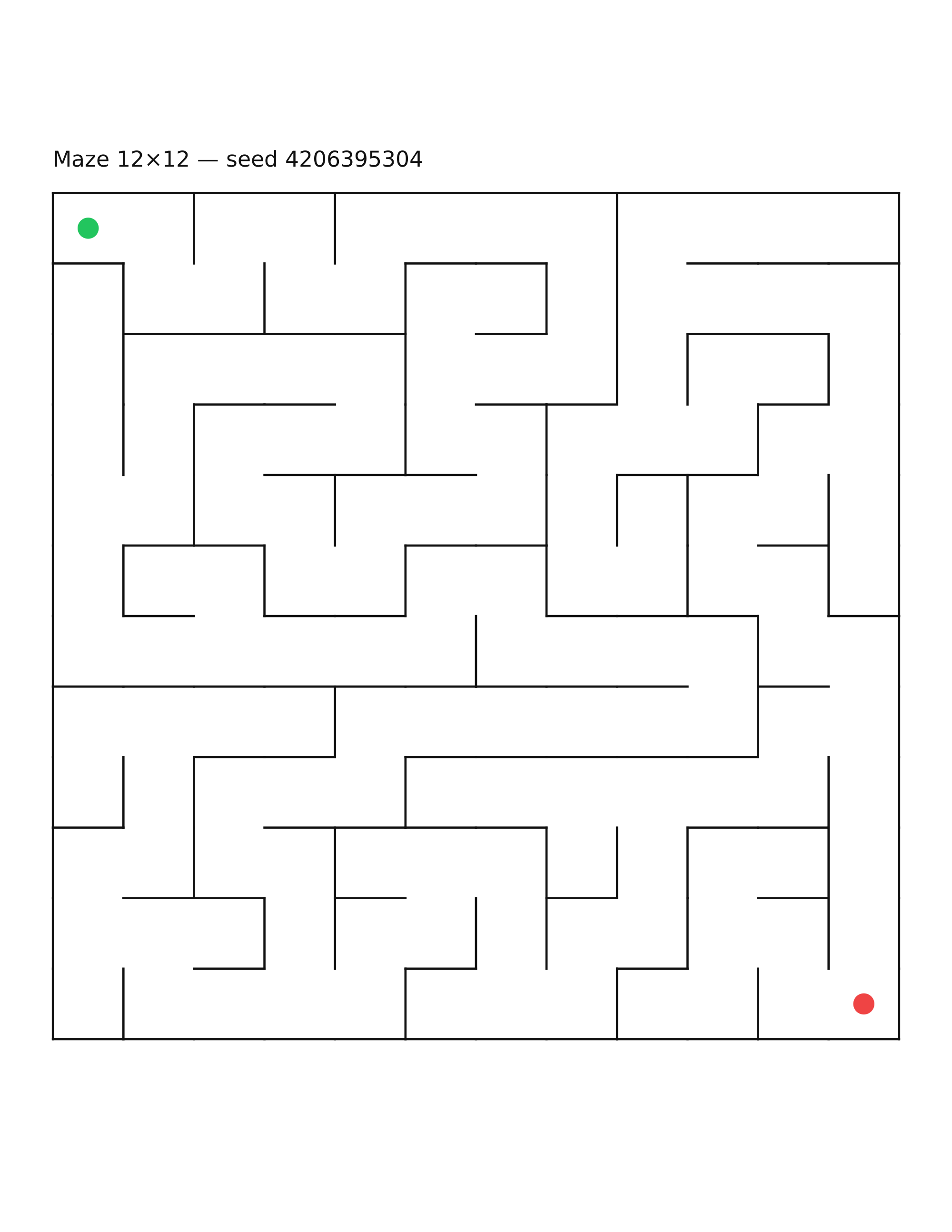 Maze 12×12 #9