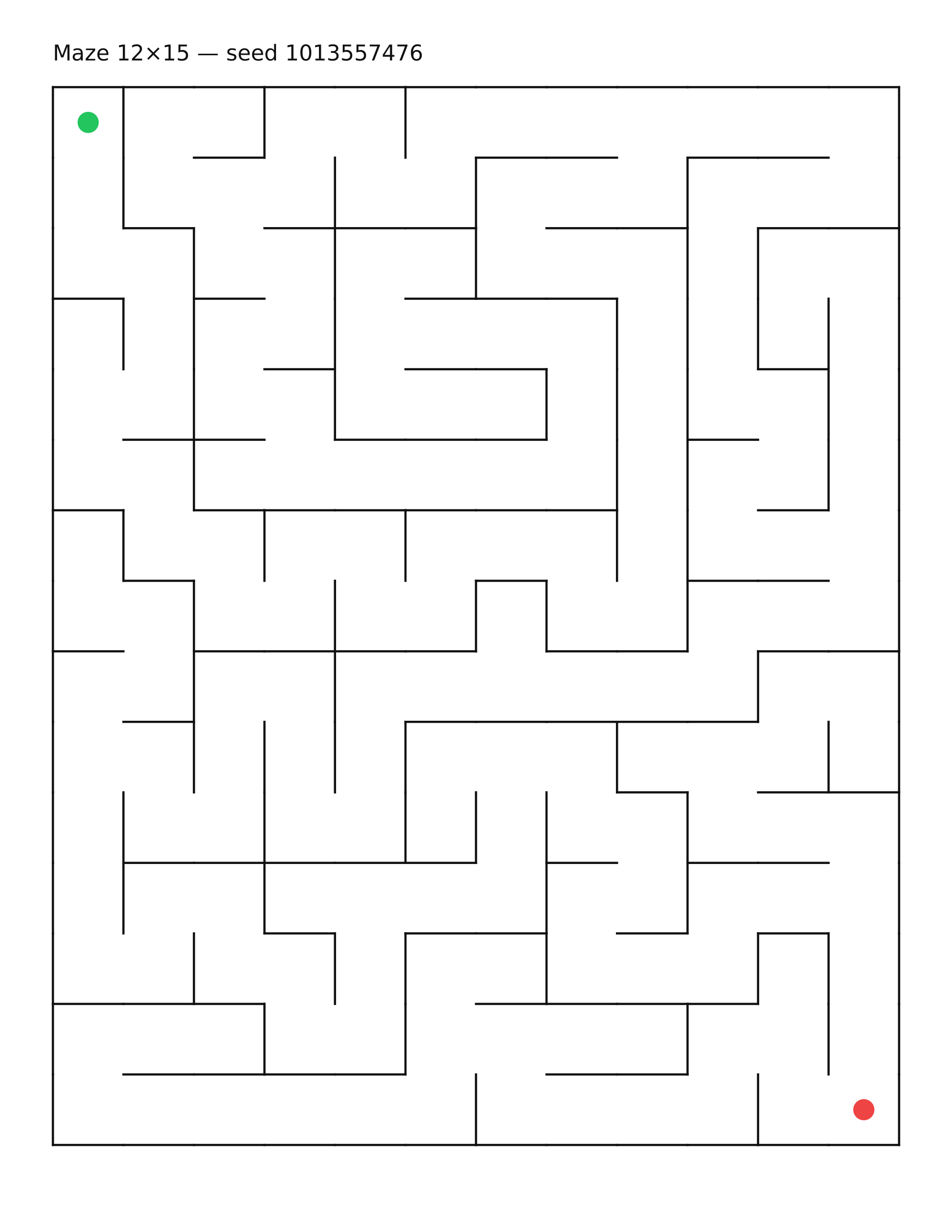 Maze 12×15 #17