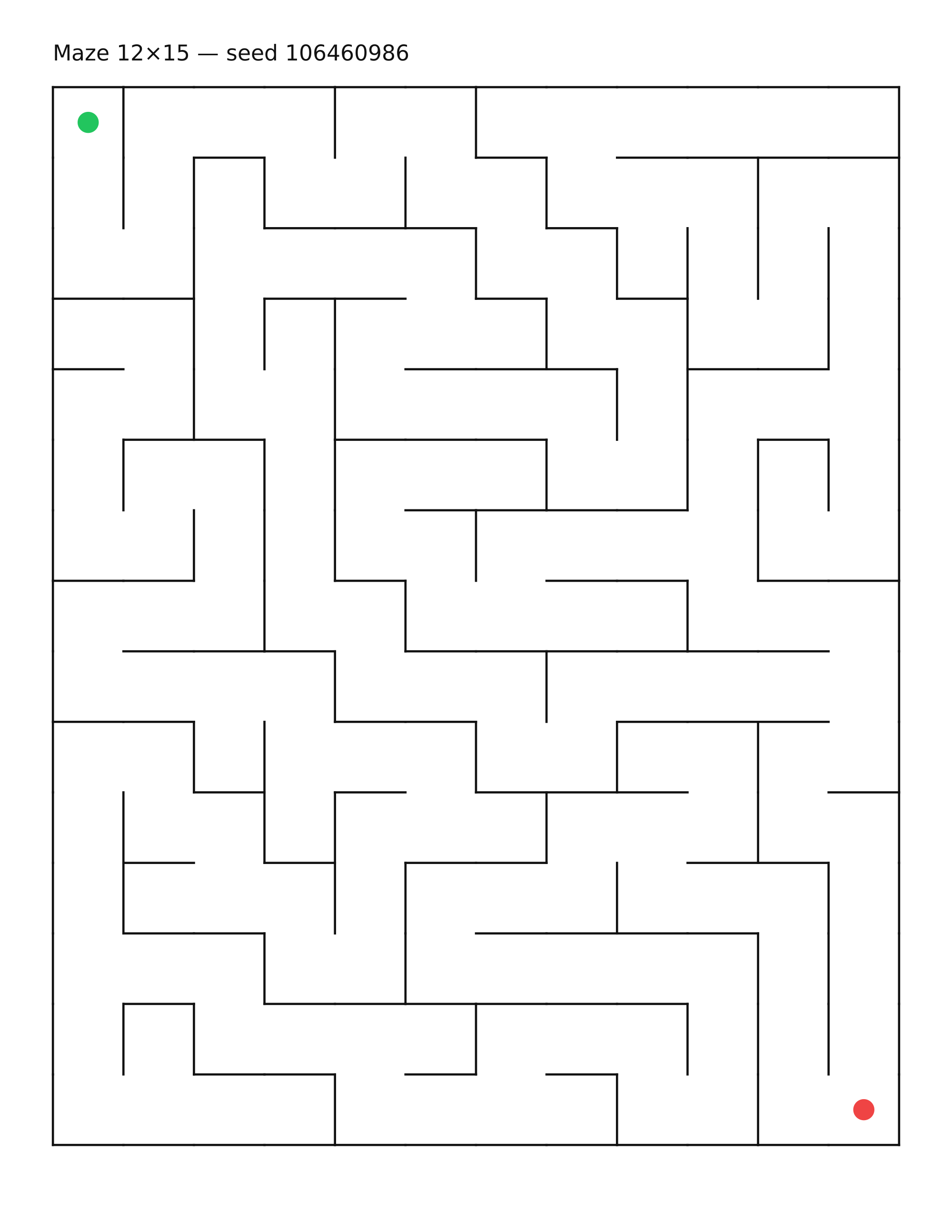 Maze 12×15 #13