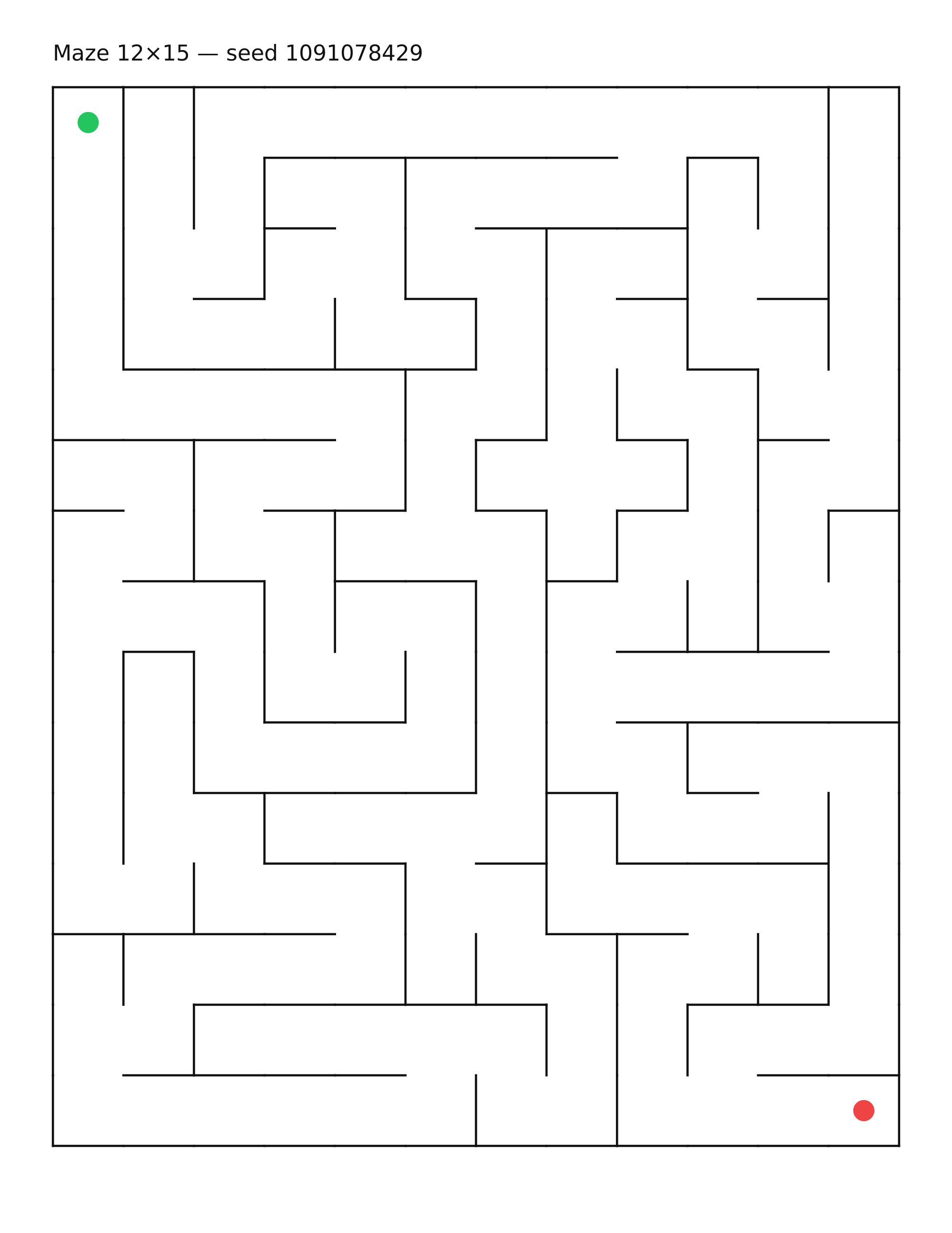 Maze 12×15 #14