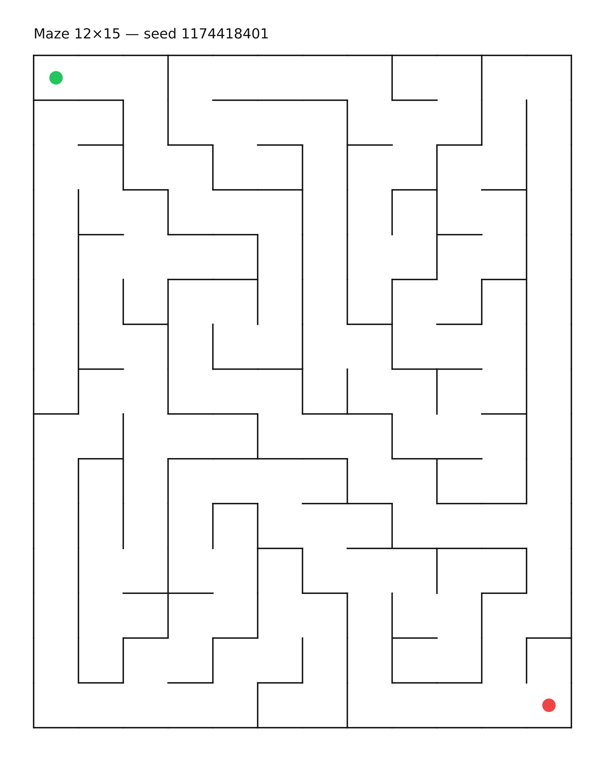 Maze 12×15 #23