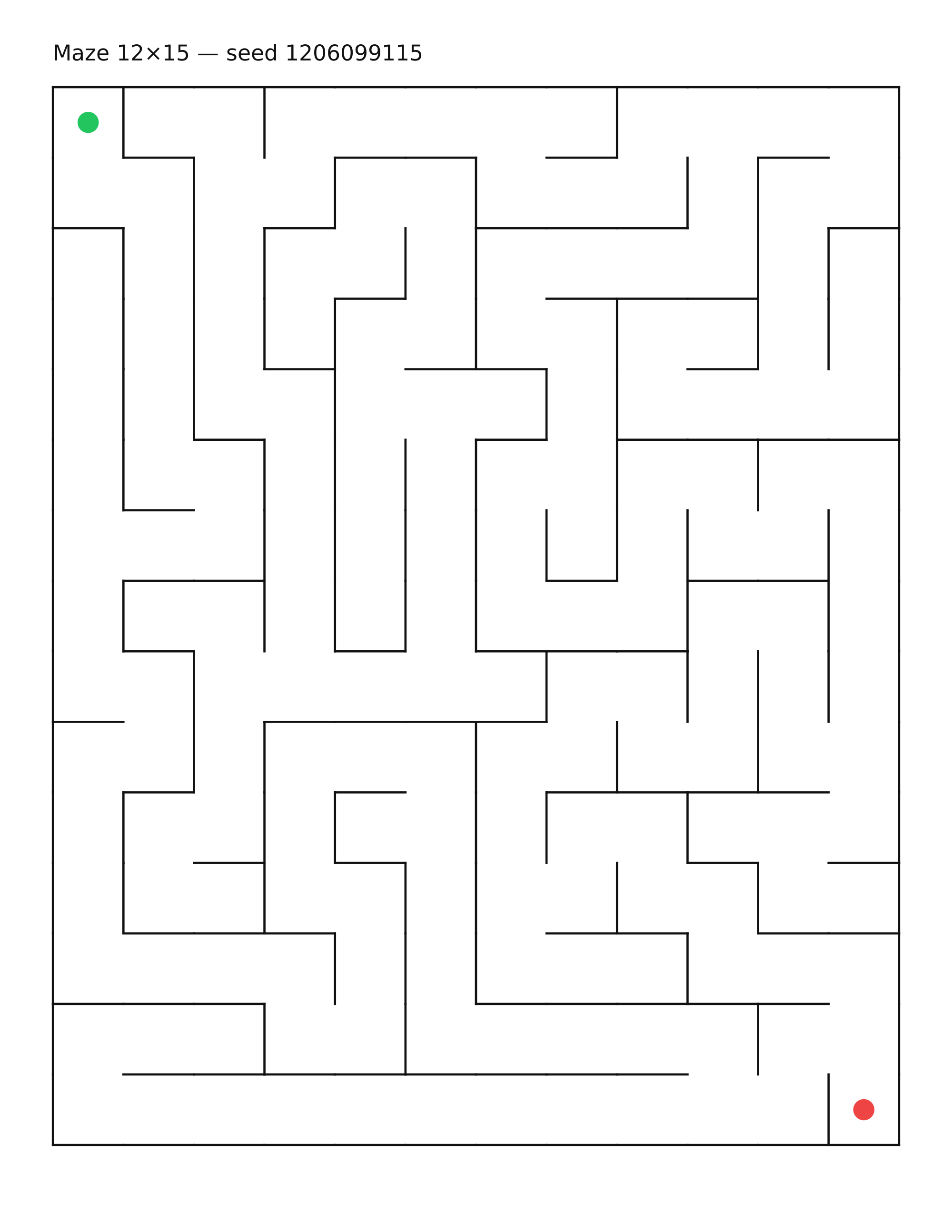 Maze 12×15 #21
