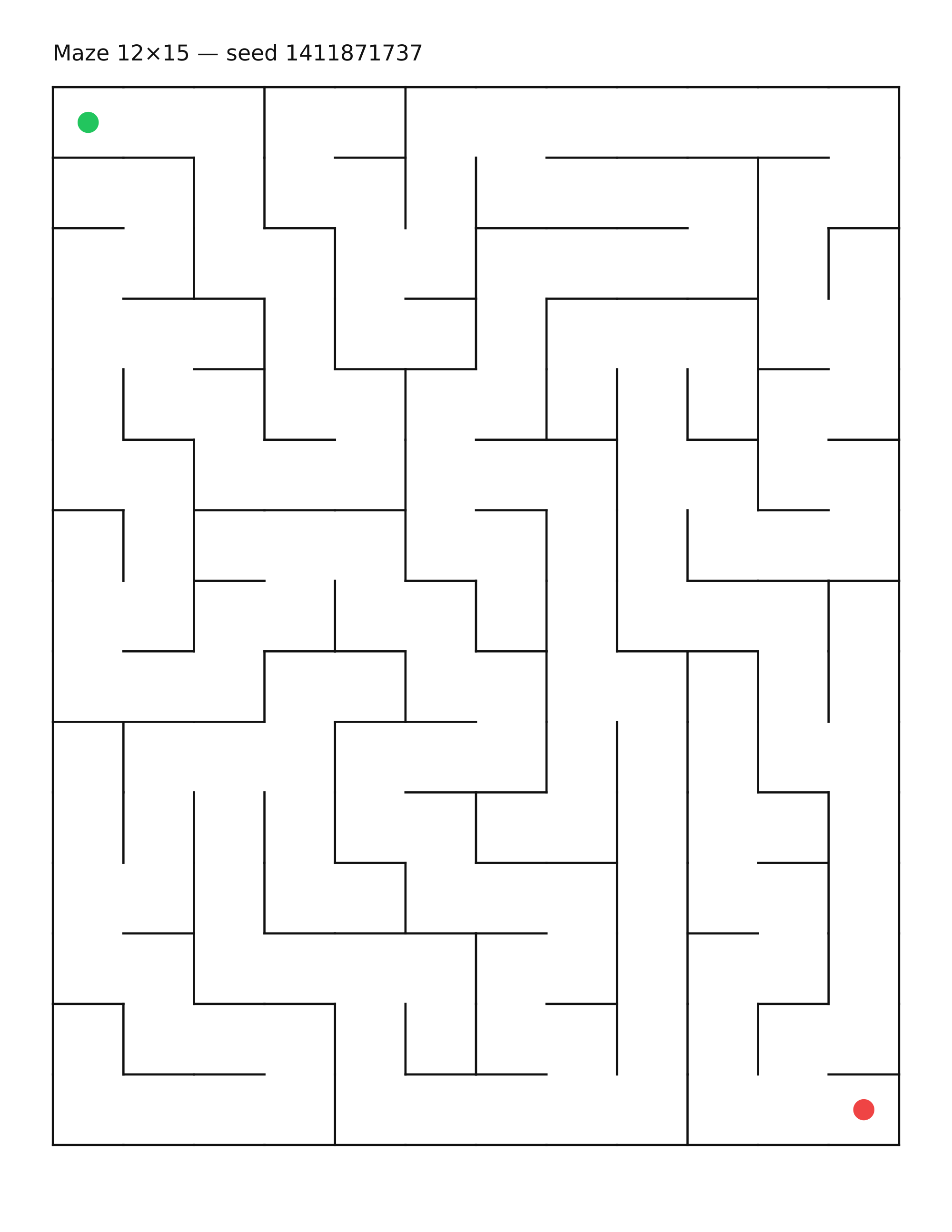 Maze 12×15 #18