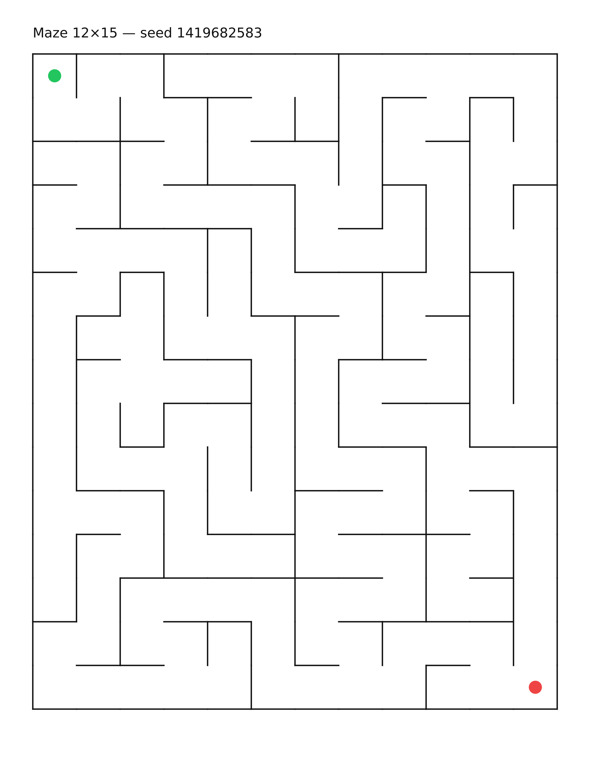 Maze 12×15 #7
