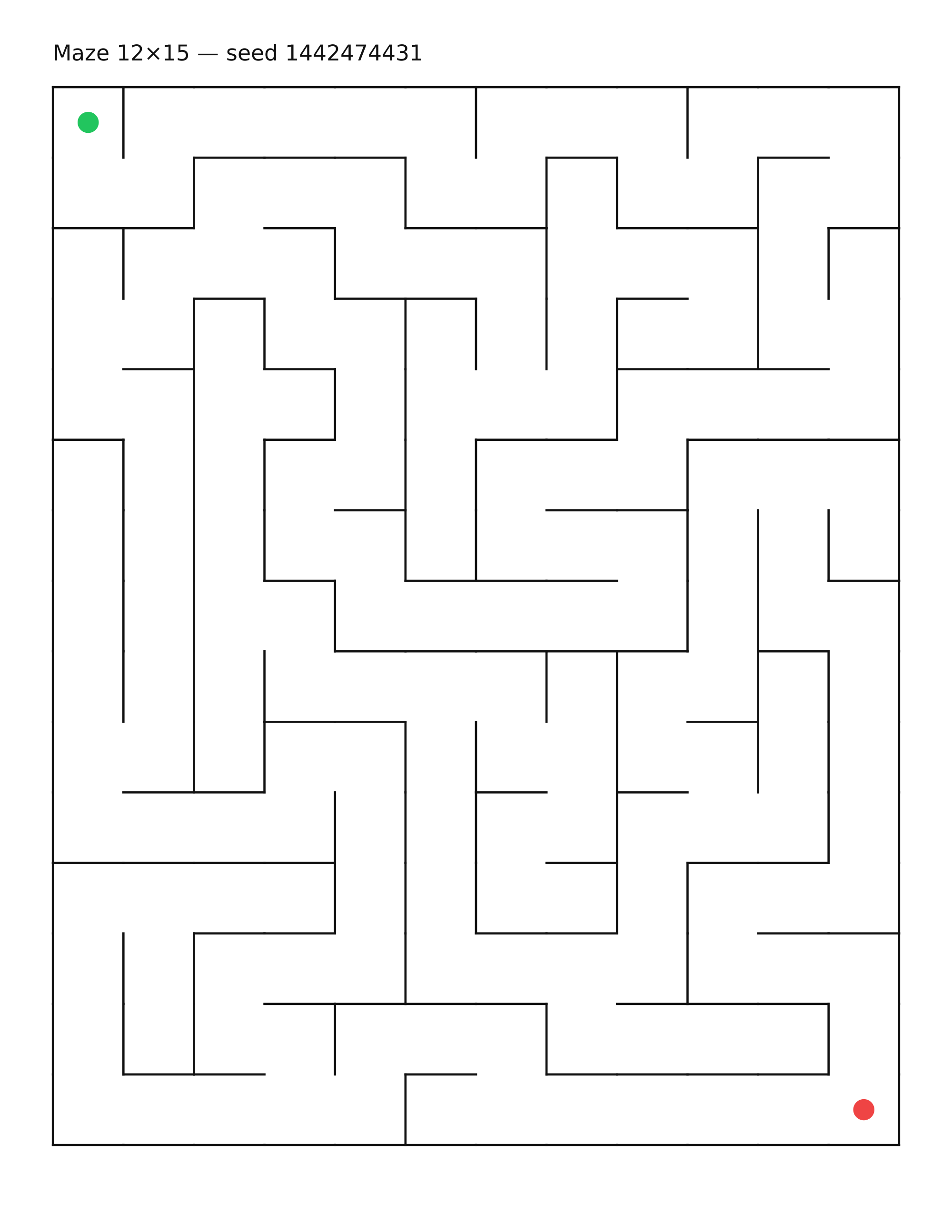 Maze 12×15 #24