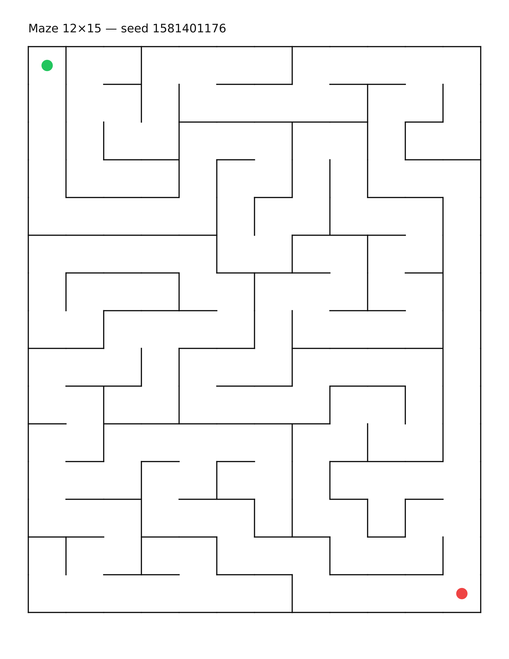 Maze 12×15 #23