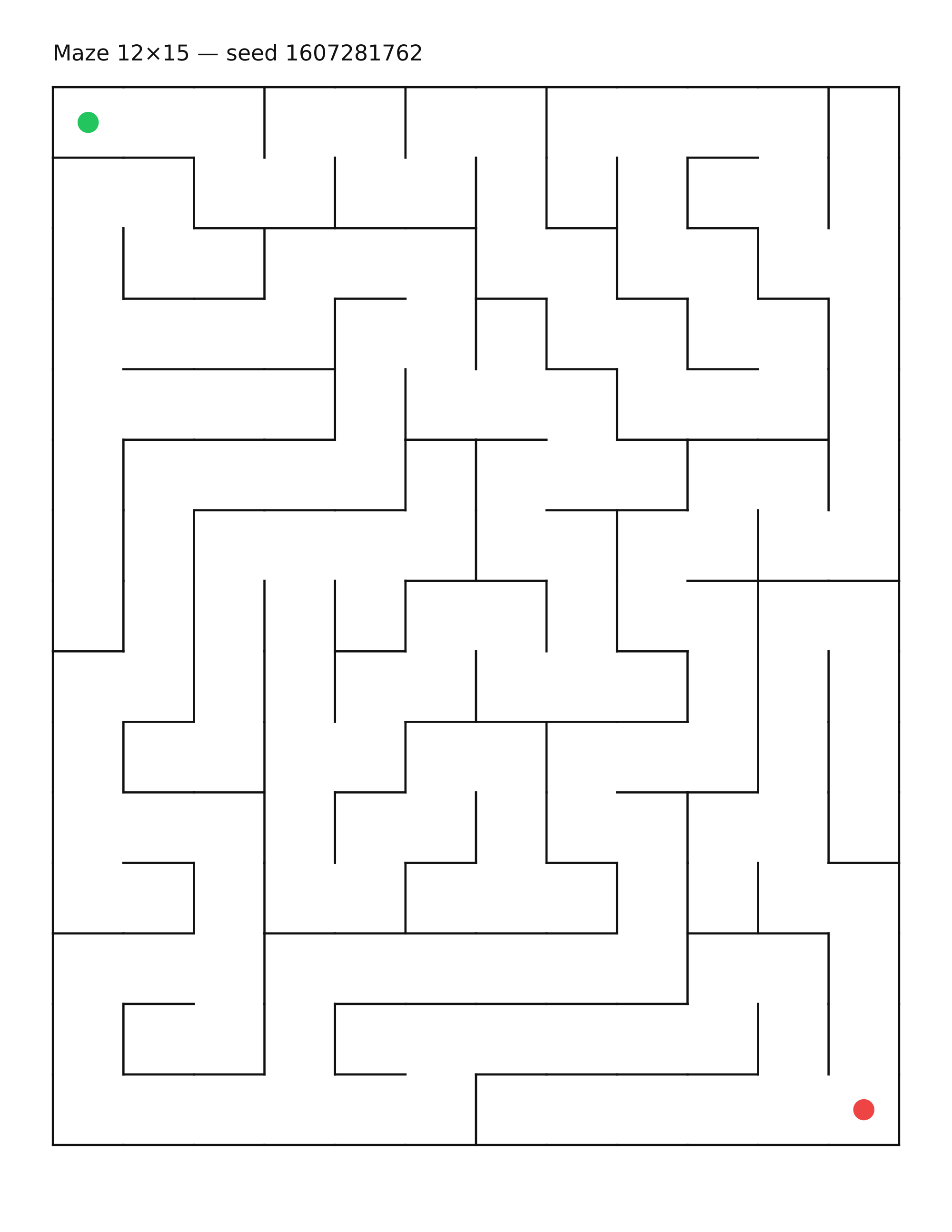Maze 12×15 #22
