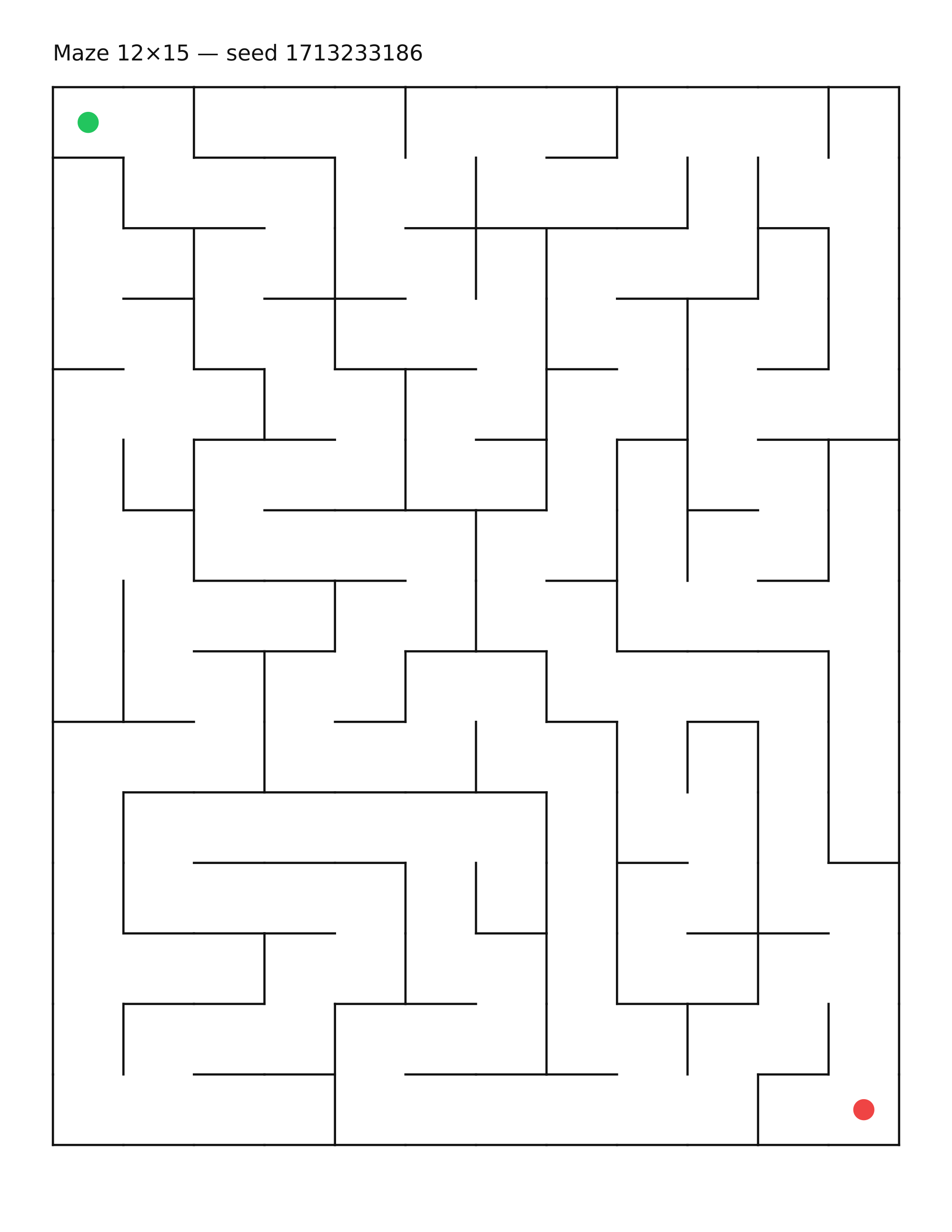 Maze 12×15 #18