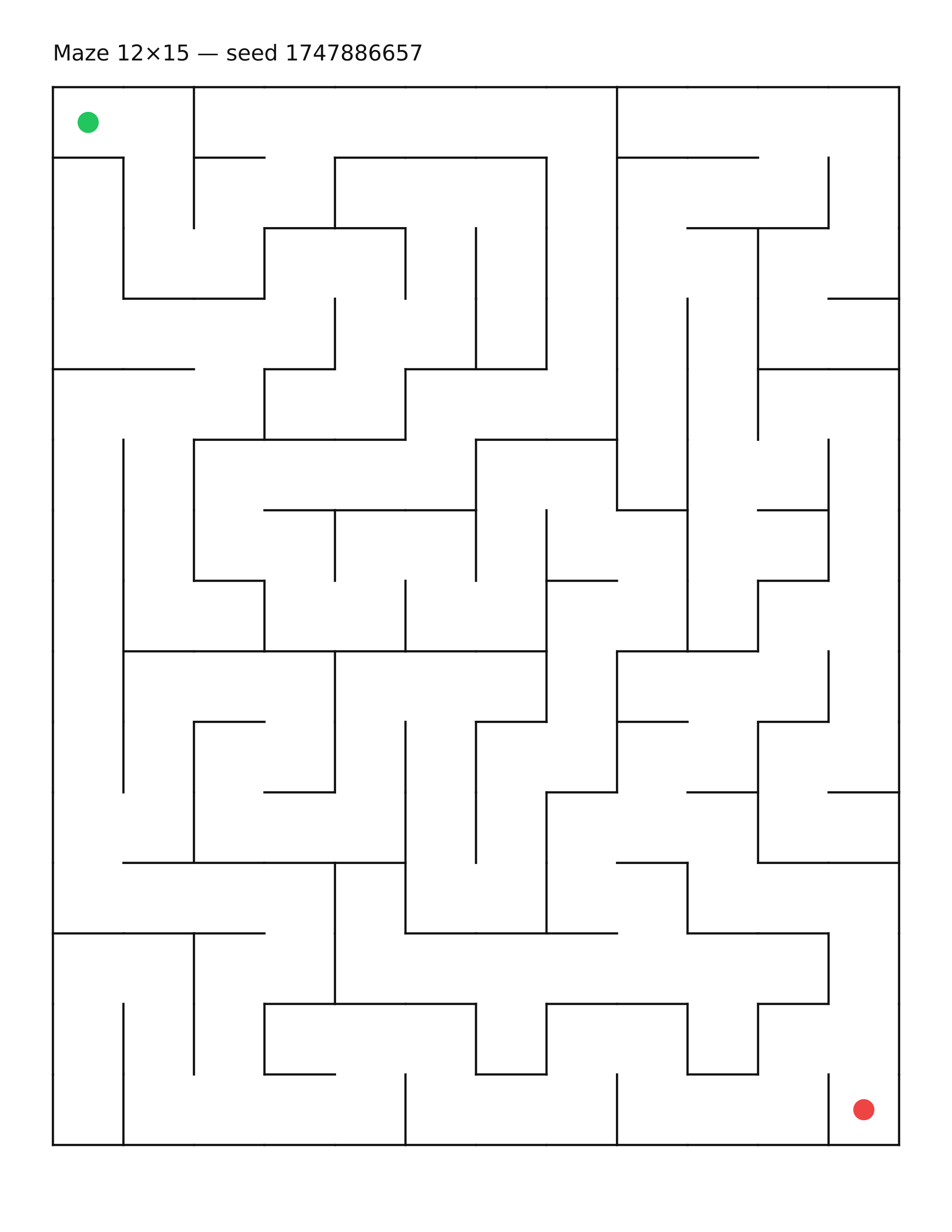Maze 12×15 #26
