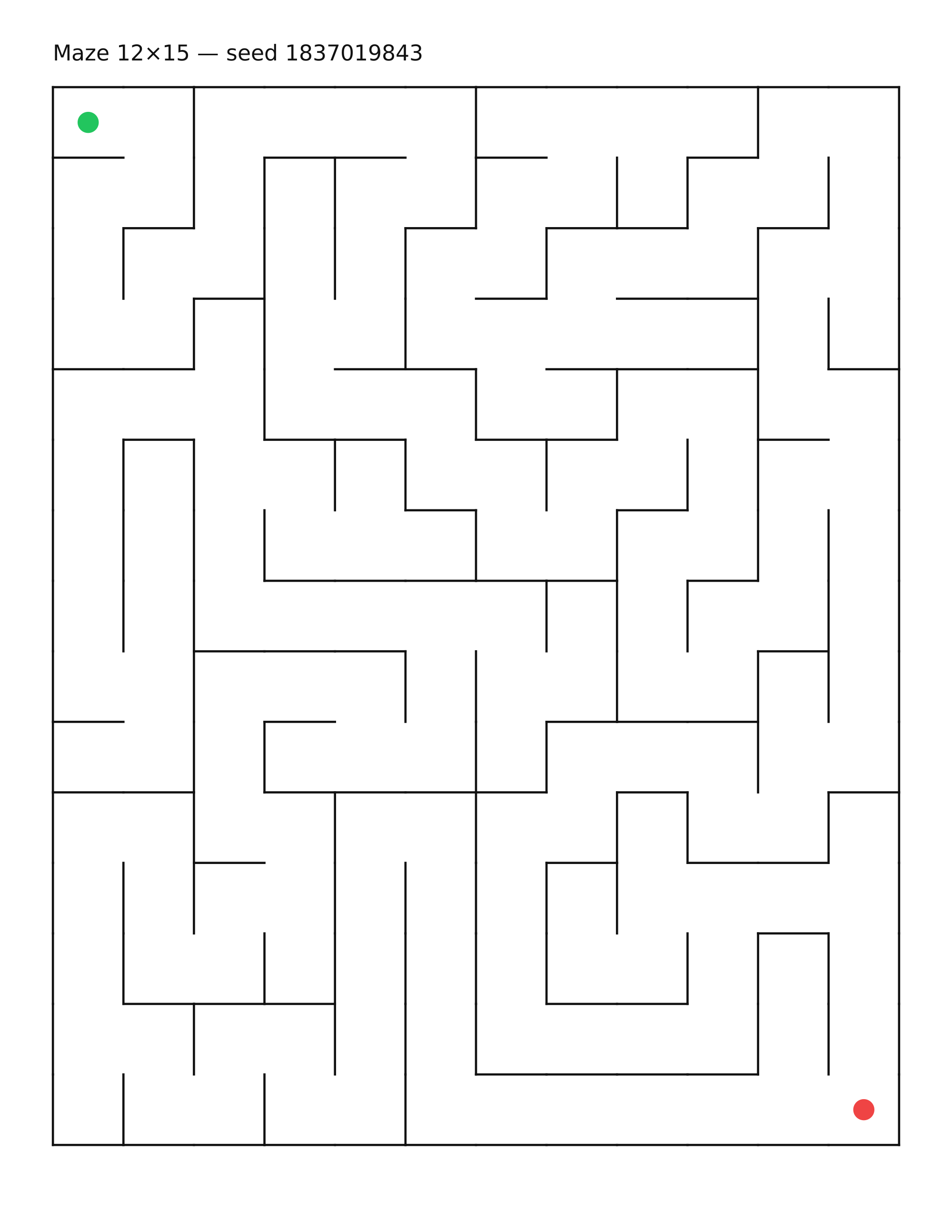 Maze 12×15 #19