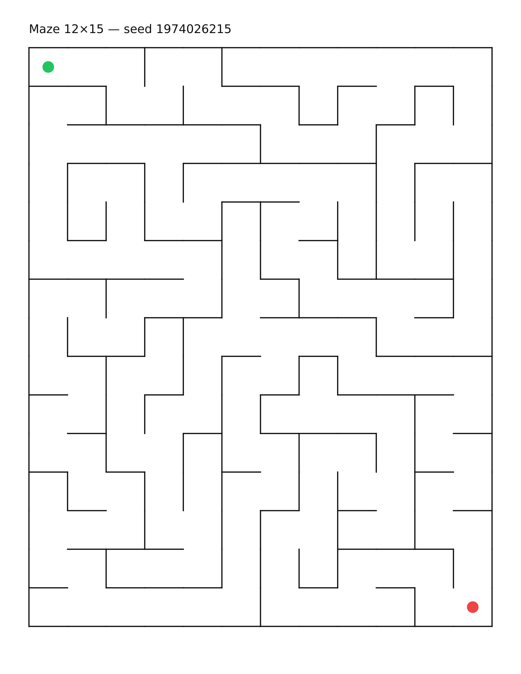 Maze 12×15 #22