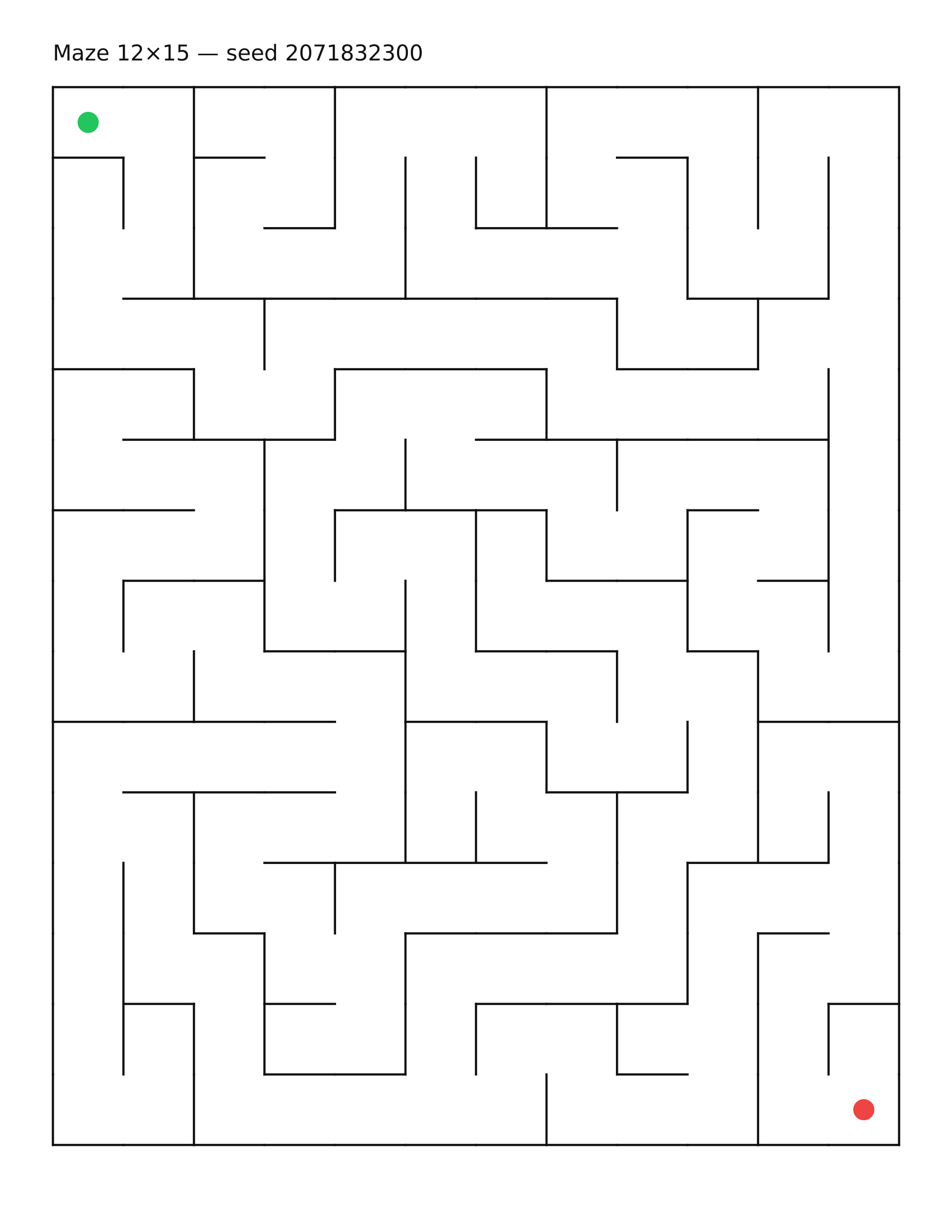 Maze 12×15 #18