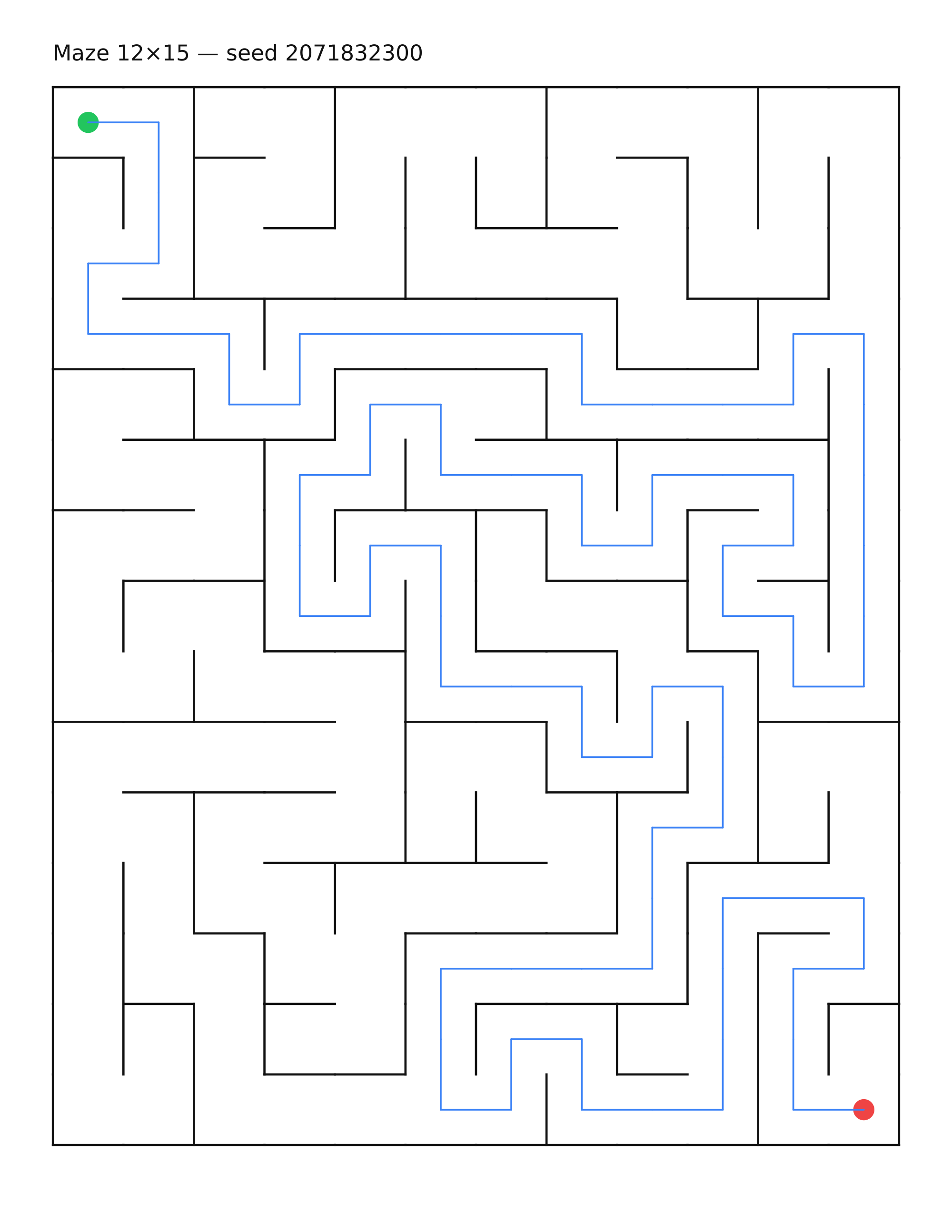 Maze 12×15 #18 — solution