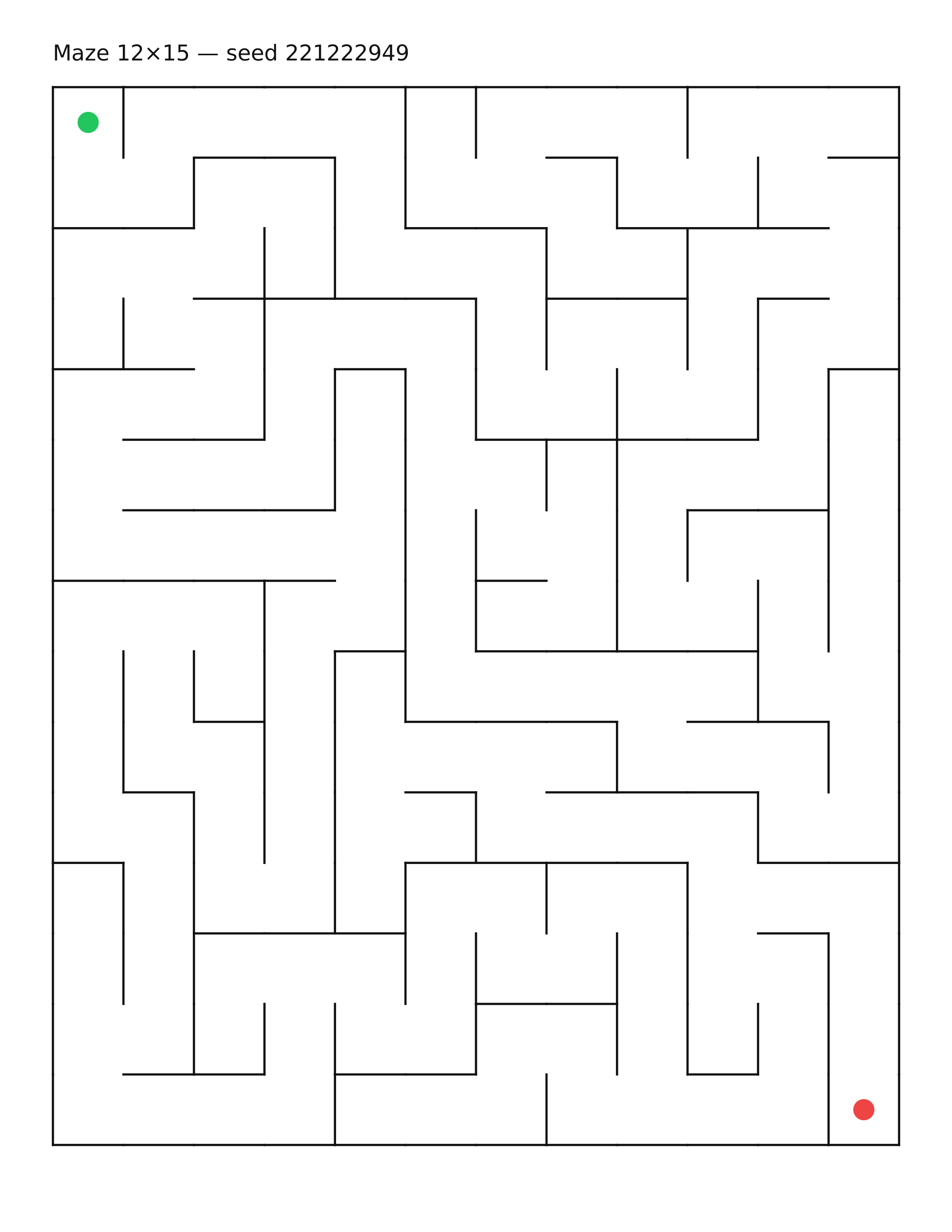Maze 12×15 #11