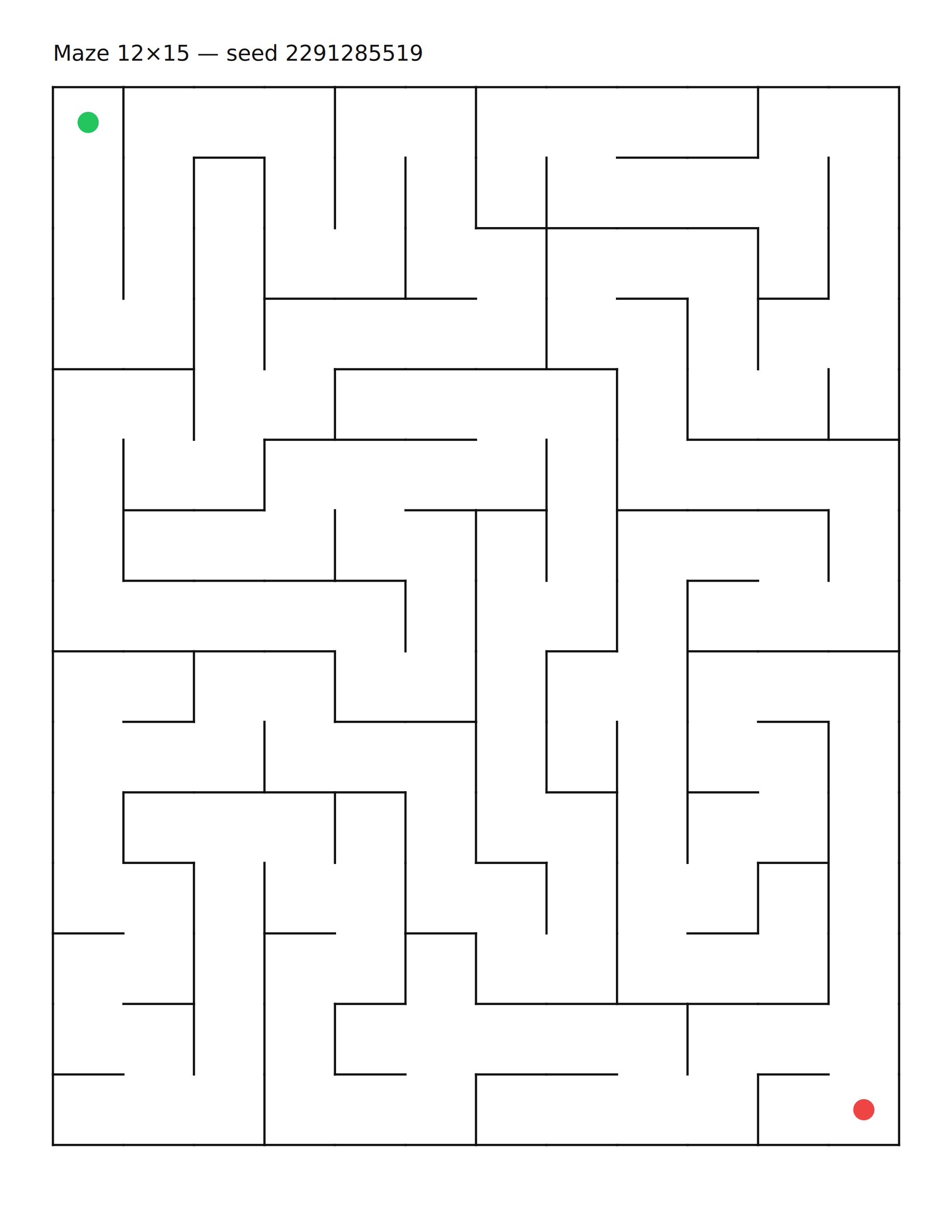 Maze 12×15 #4
