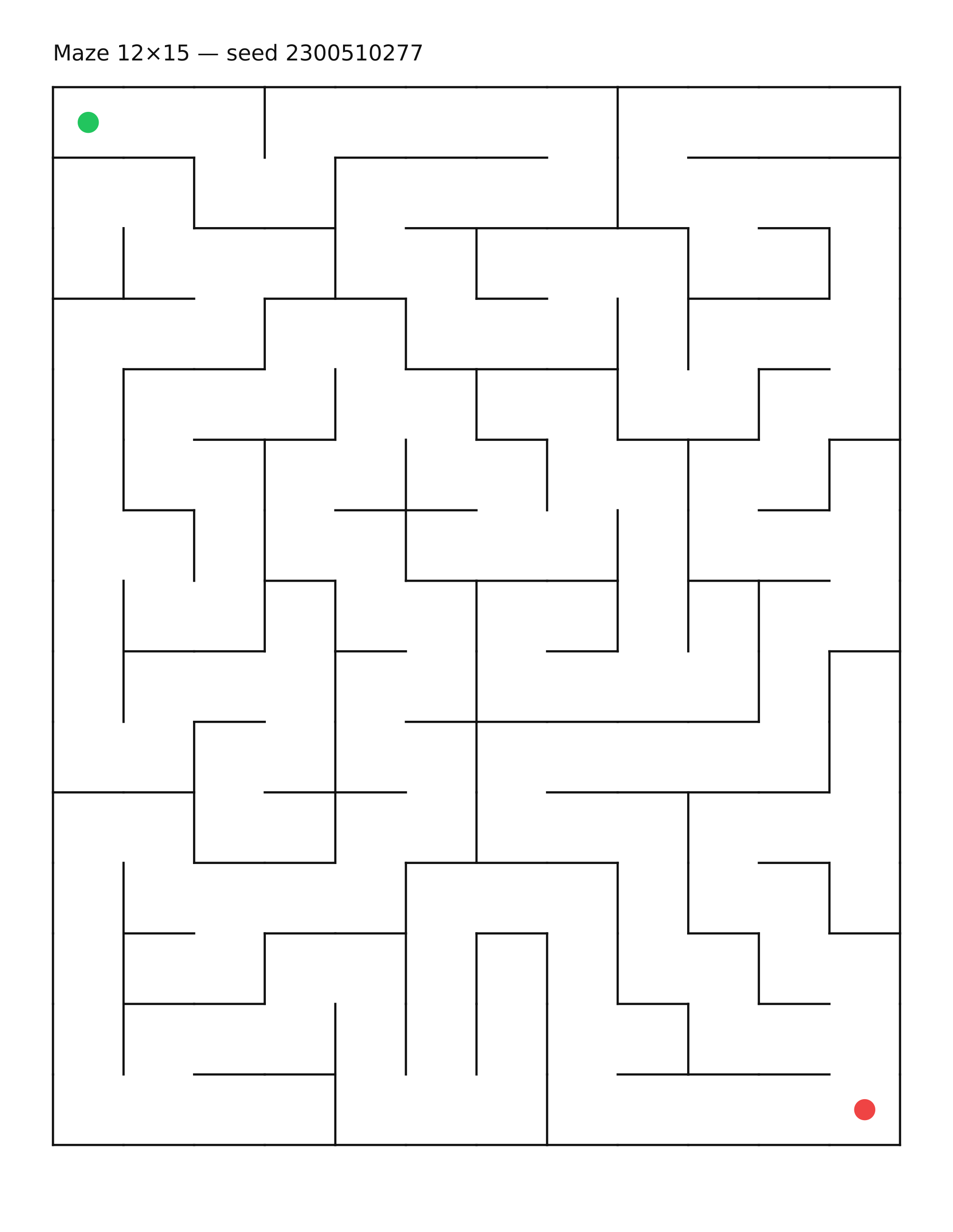 Maze 12×15 #8