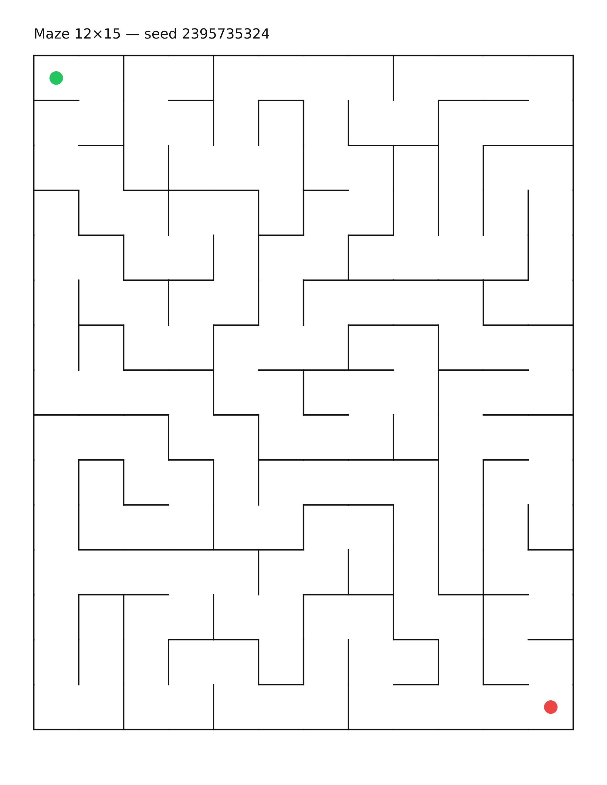 Maze 12×15 #11