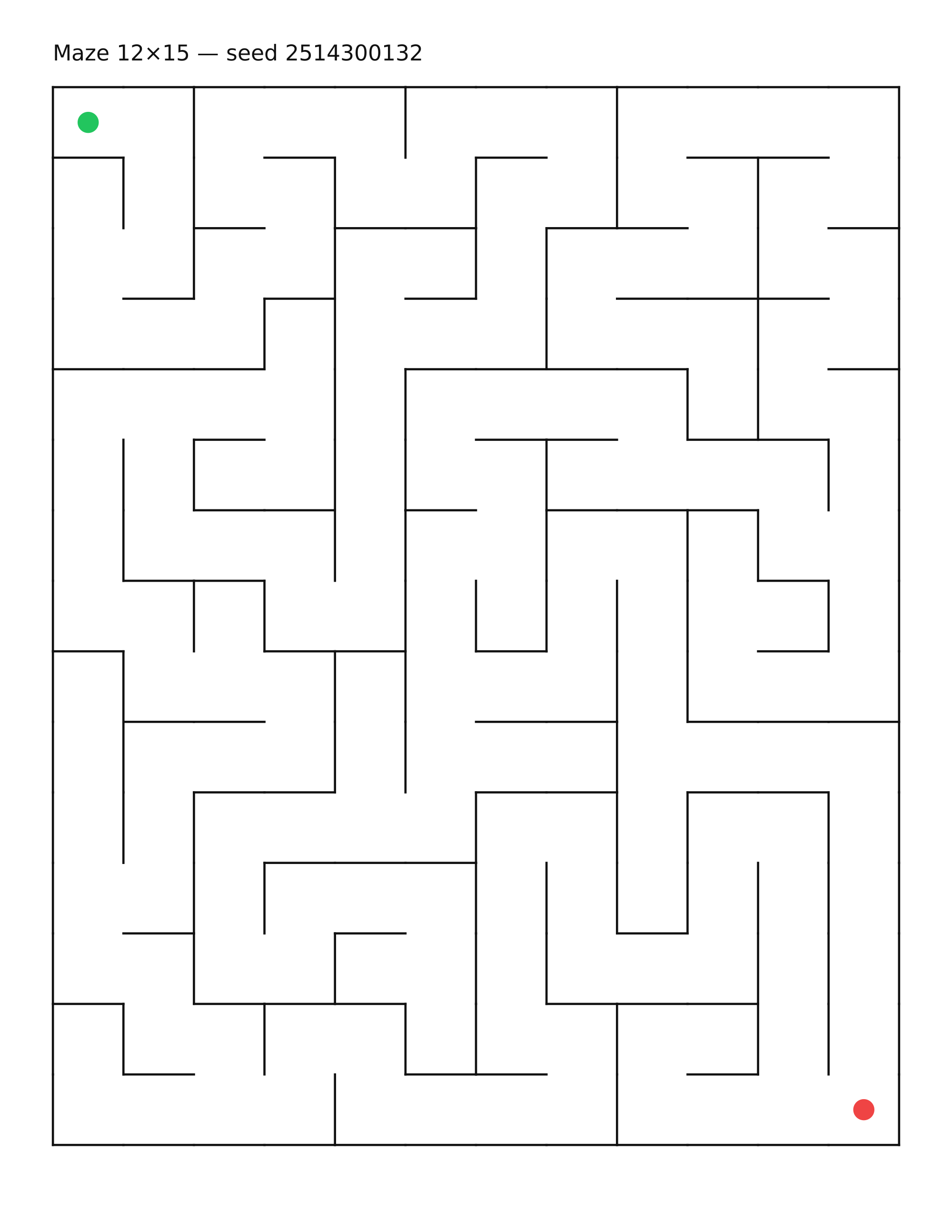 Maze 12×15 #17