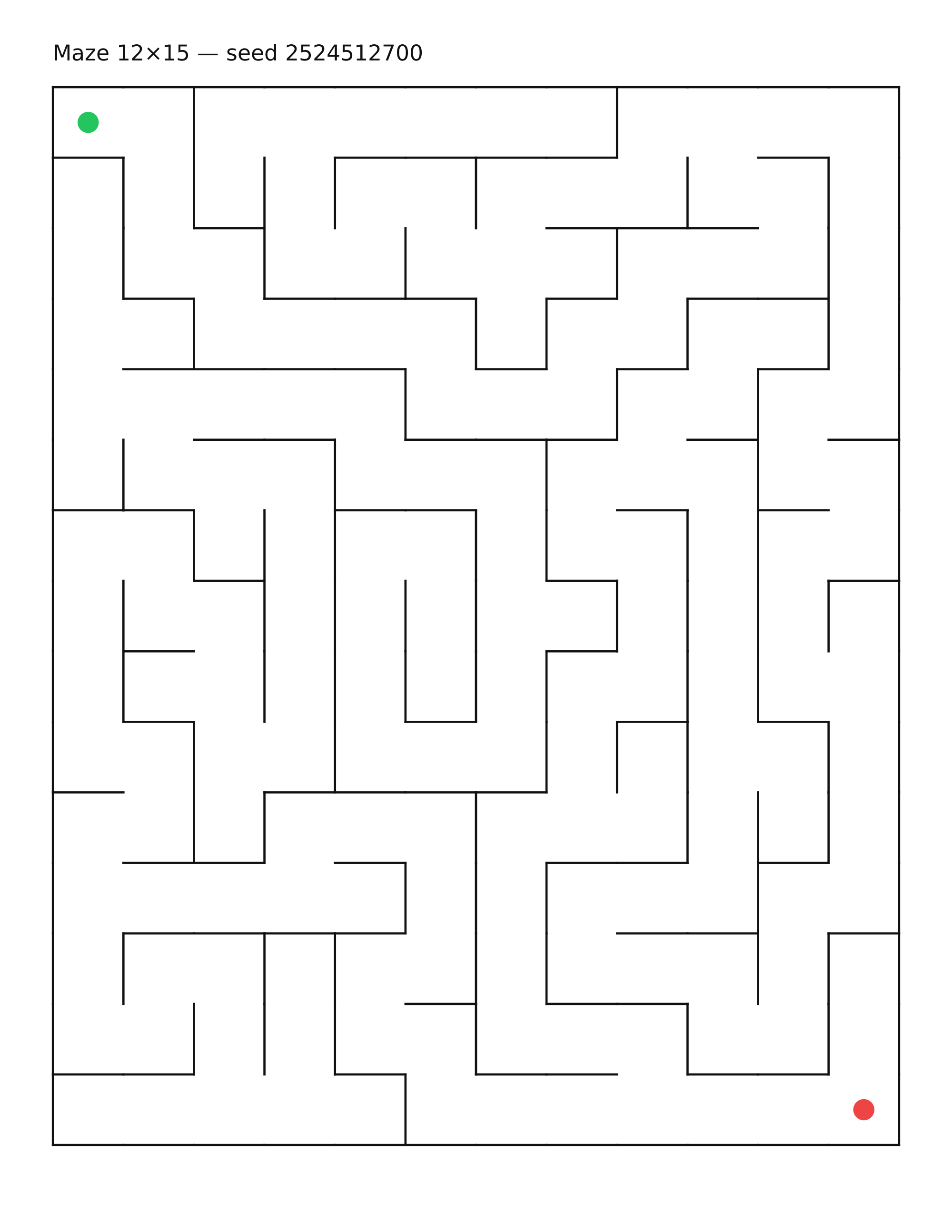 Maze 12×15 #18