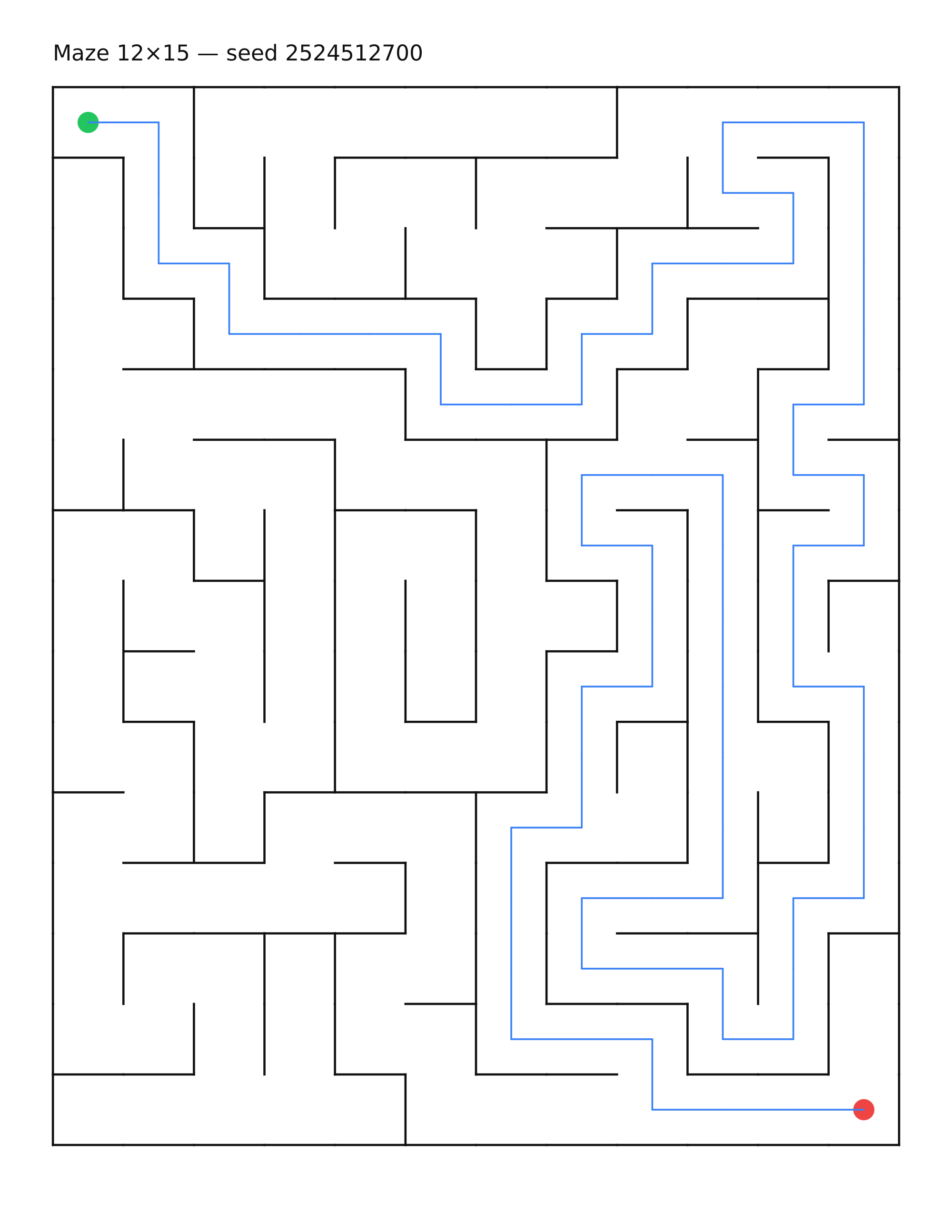 Maze 12×15 #18 — solution