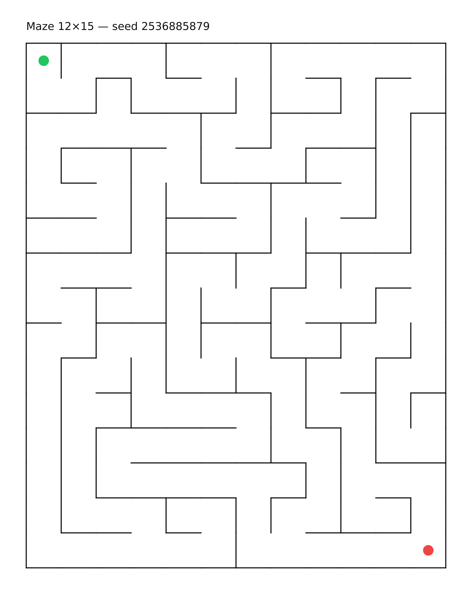 Maze 12×15 #11