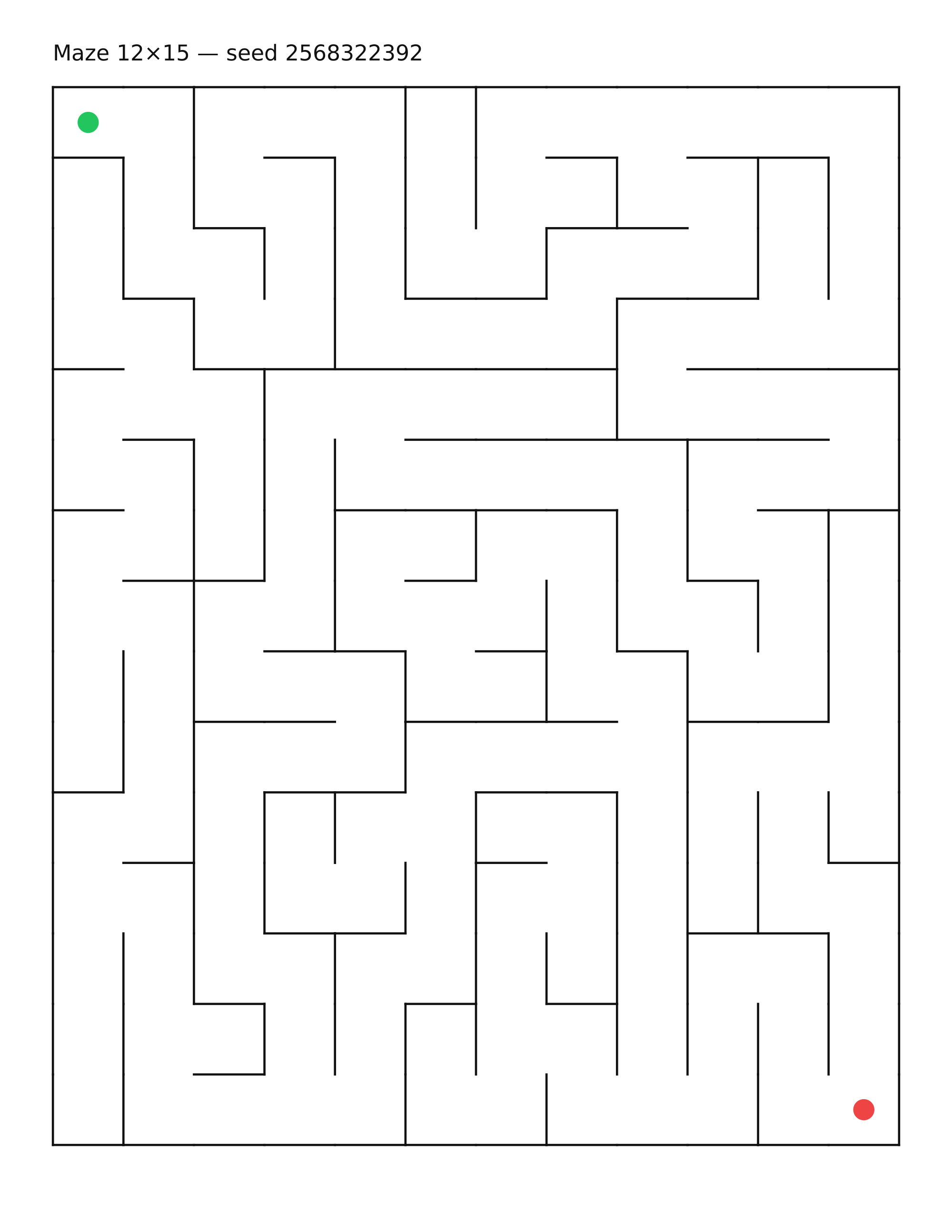 Maze 12×15 #23